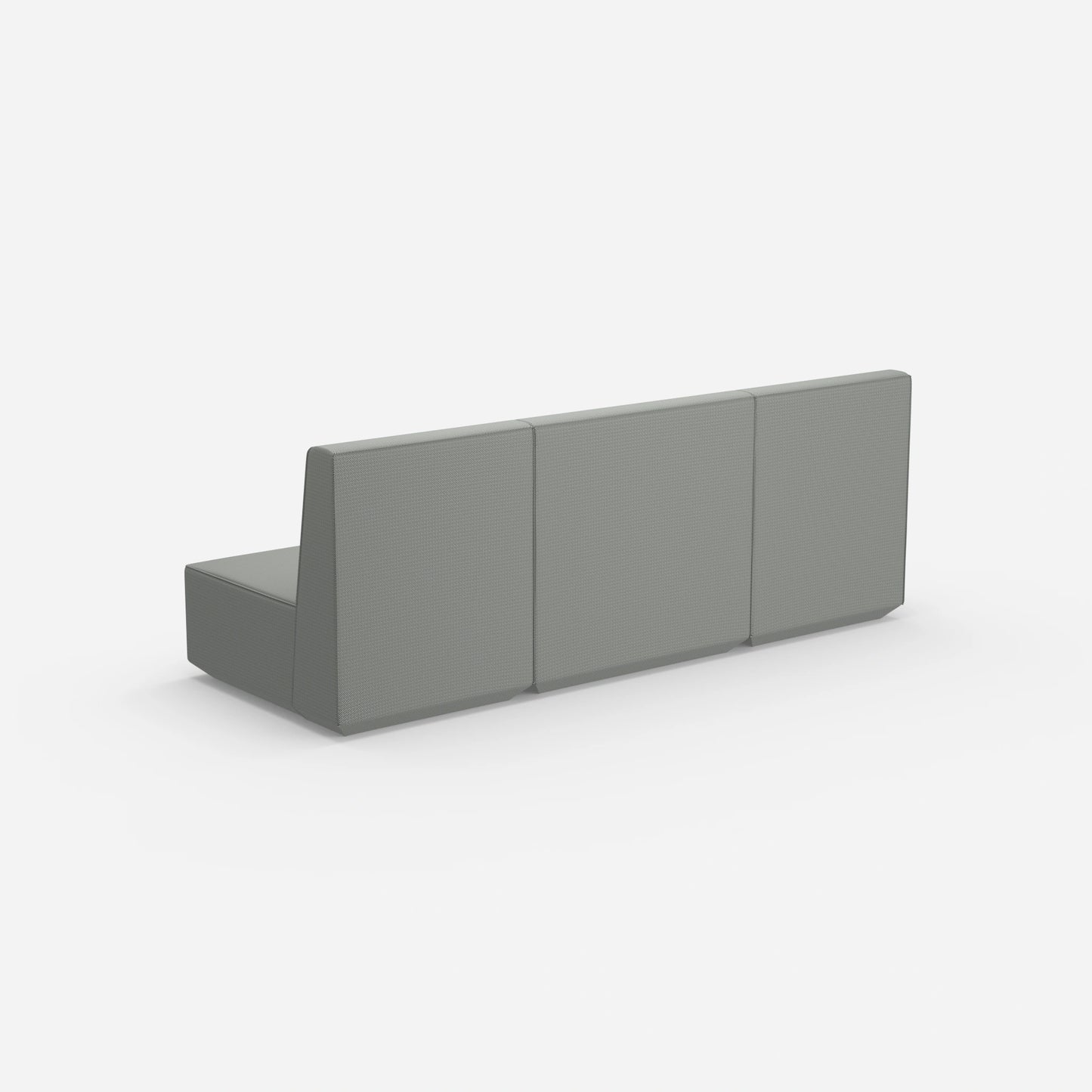 3er Couch grau von hinten