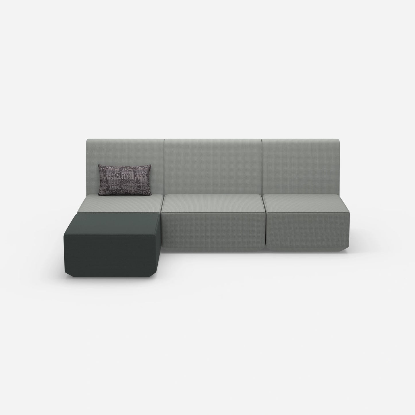 3er Couch grau von vorne