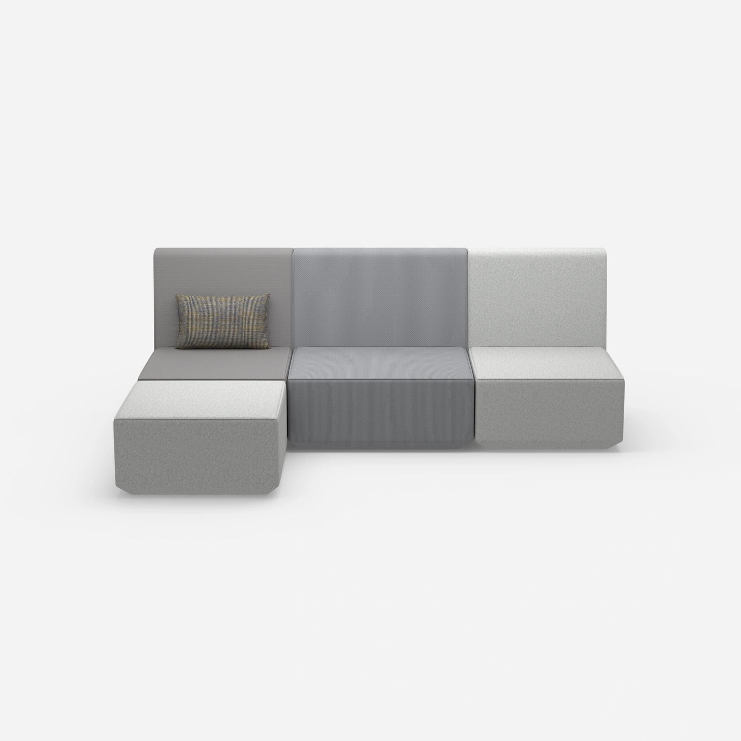 3er Couch grau von vorne