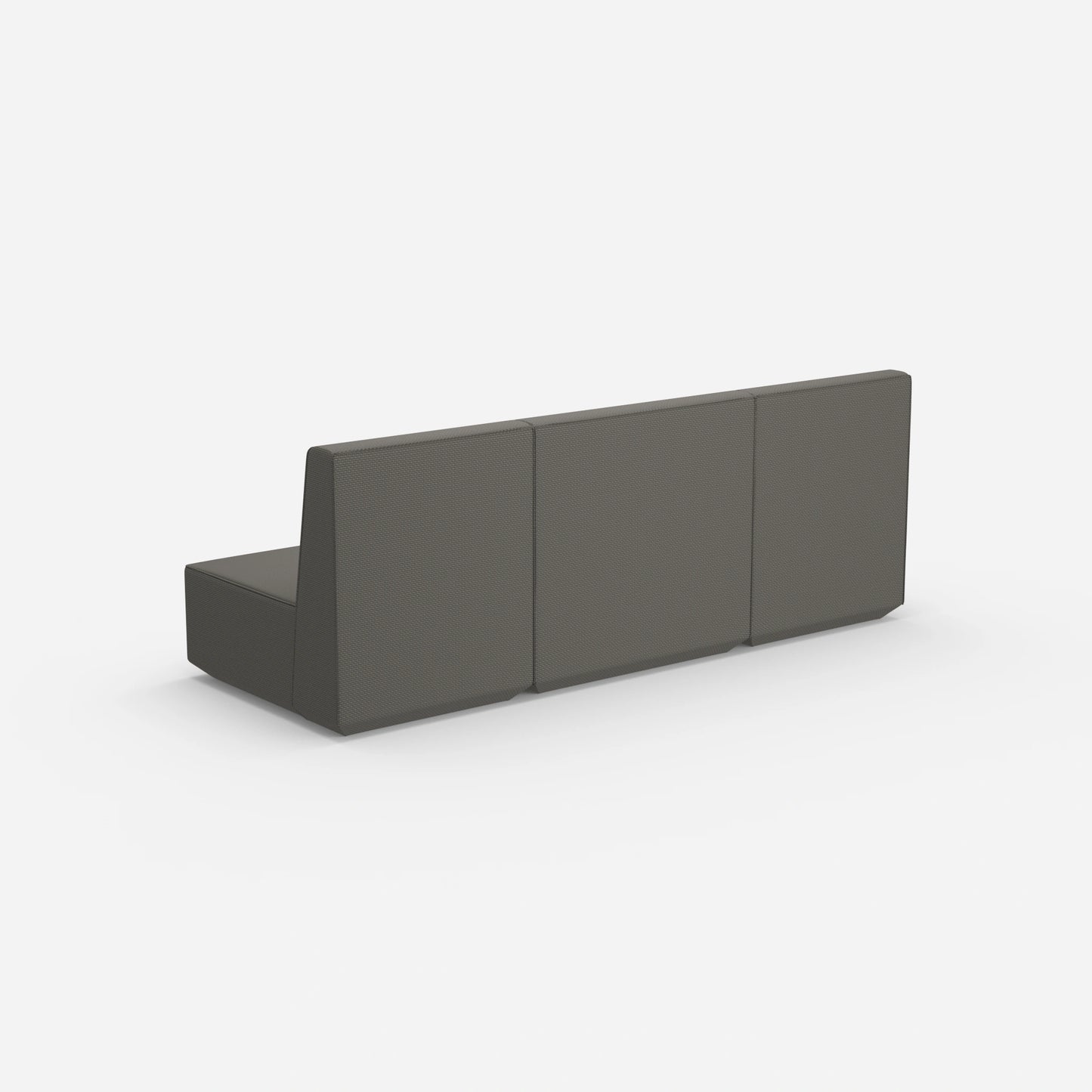 3er Couch grau von hinten