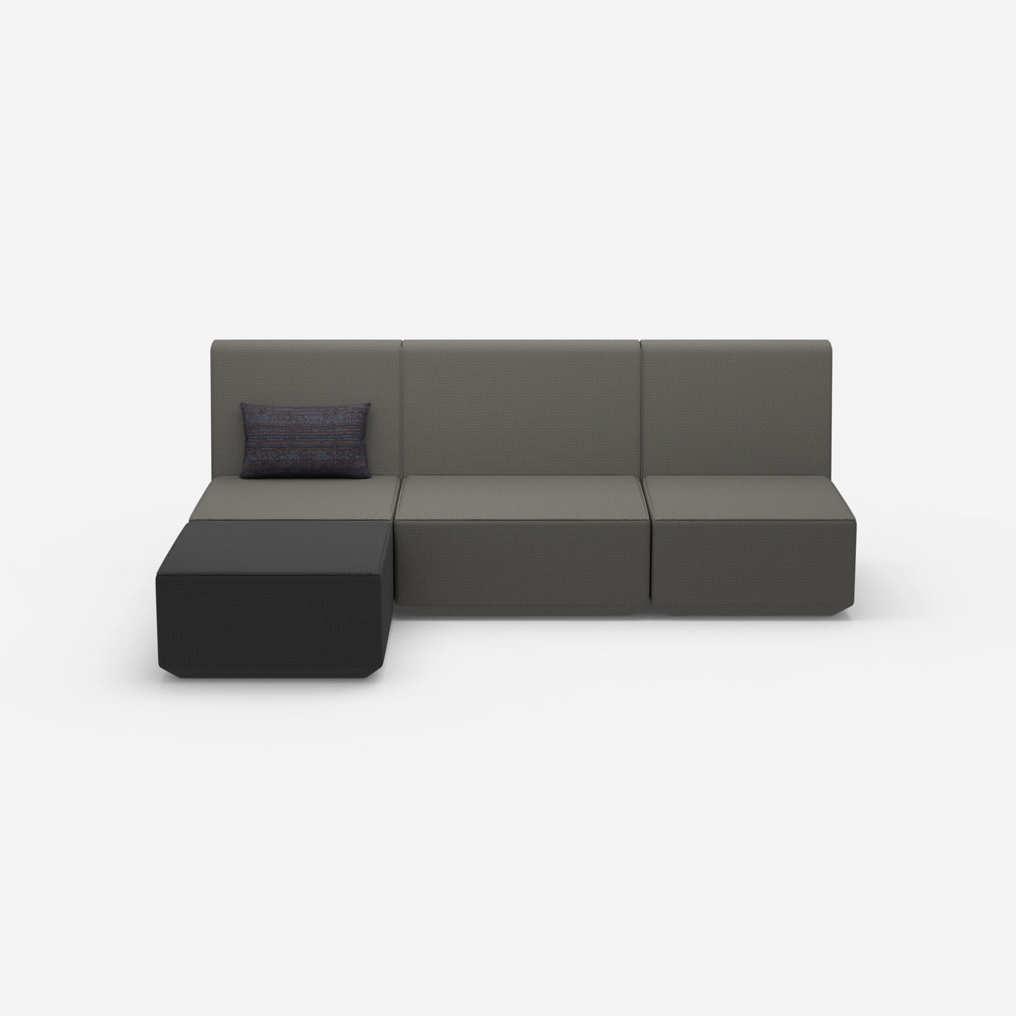 3er Couch grau von vorne