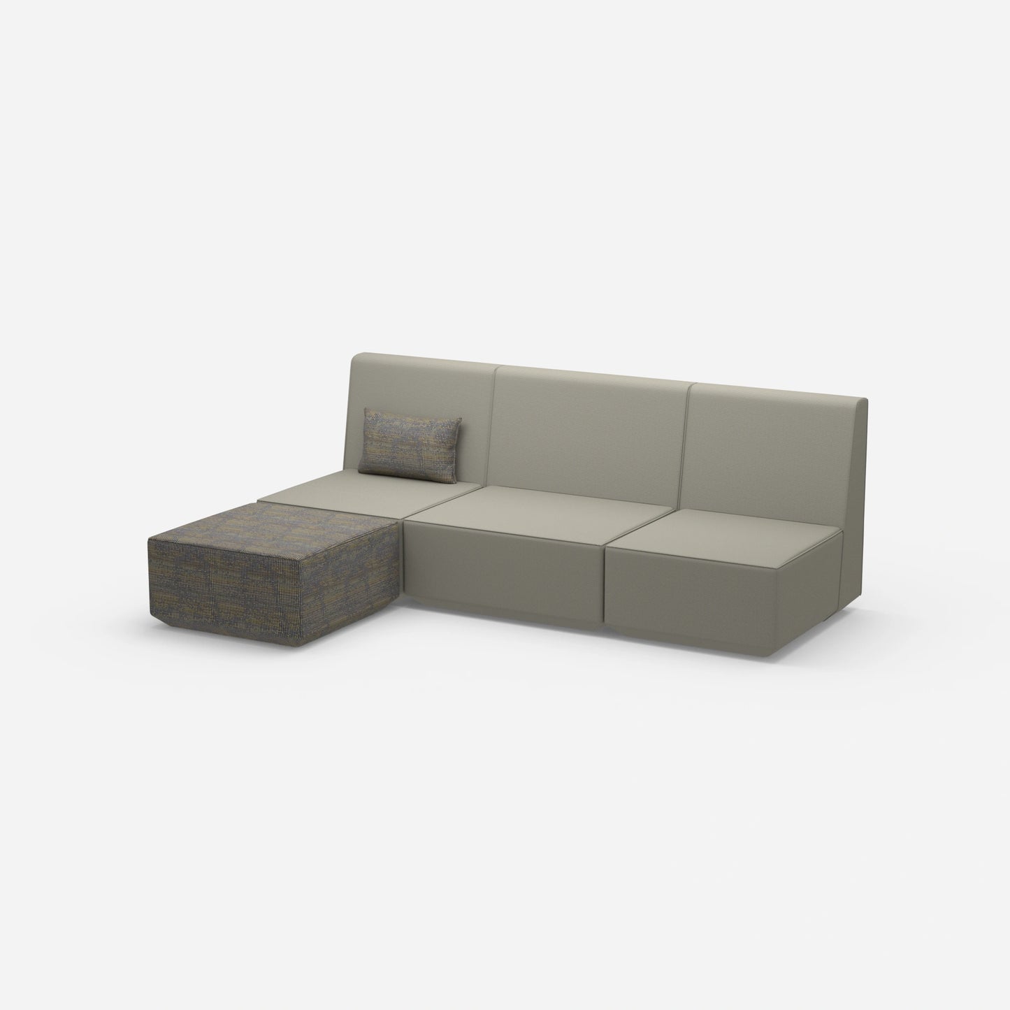 3er Couch grau von der Seite