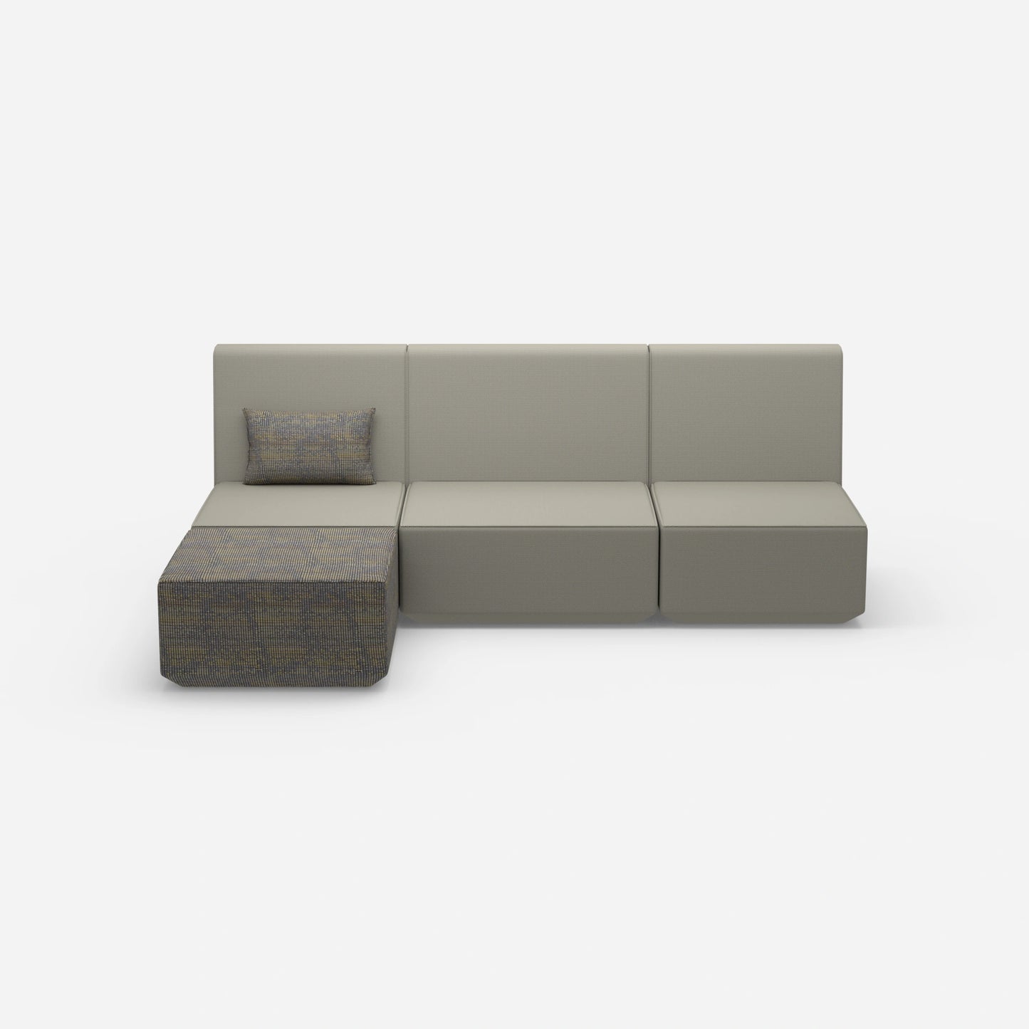 3er Couch grau von vorne