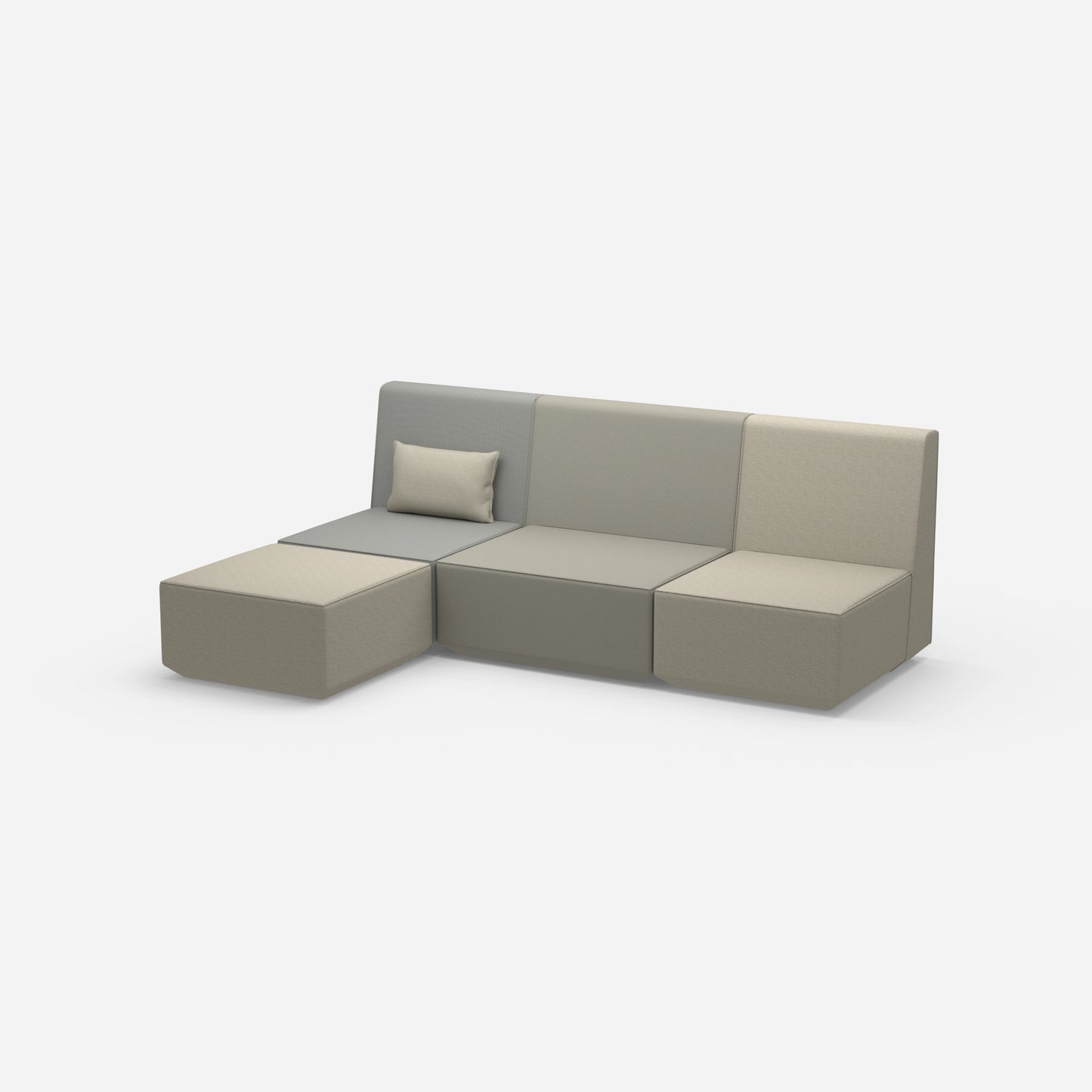 3er Couch grau von der Seite