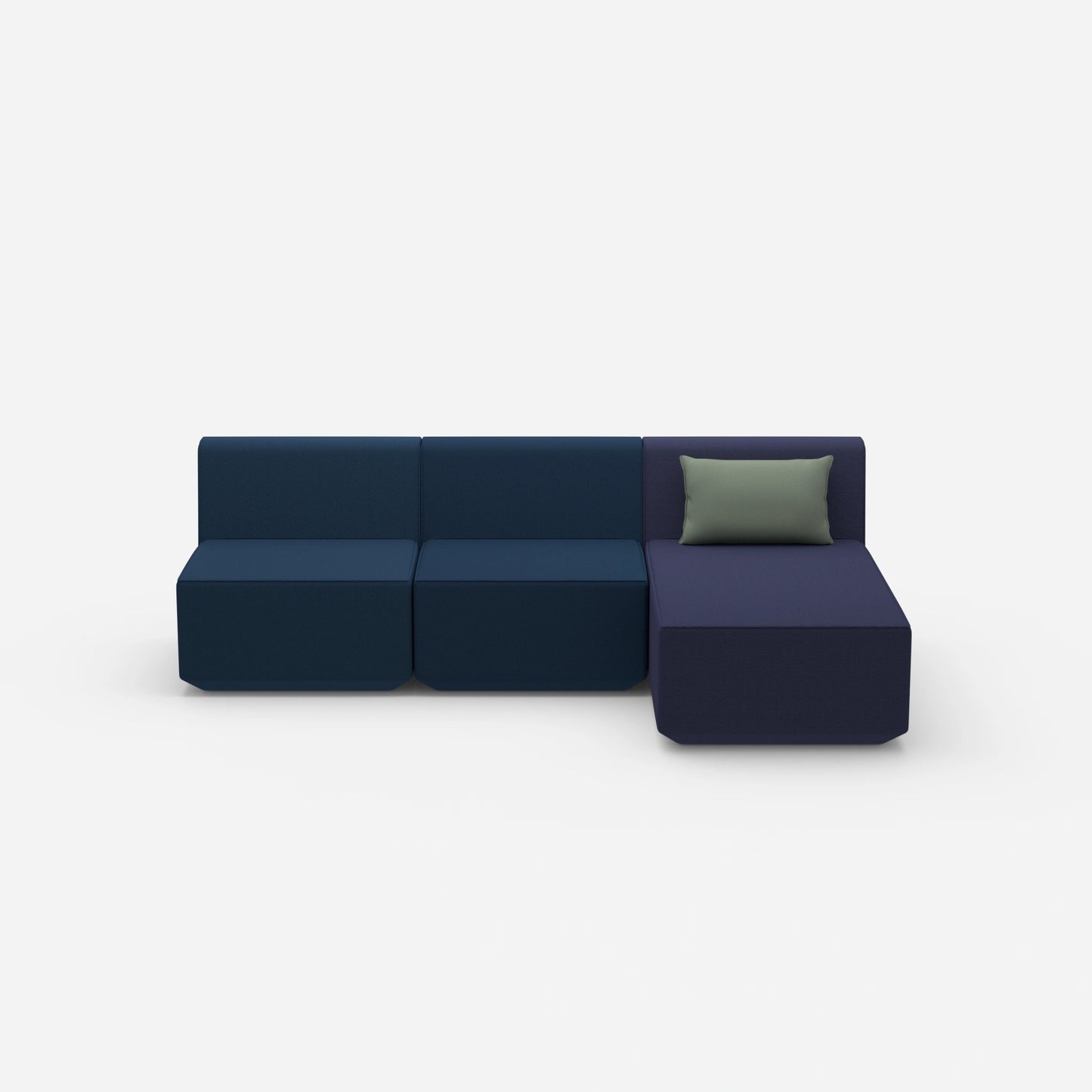 3er Sofa mit Recamiere von vorne