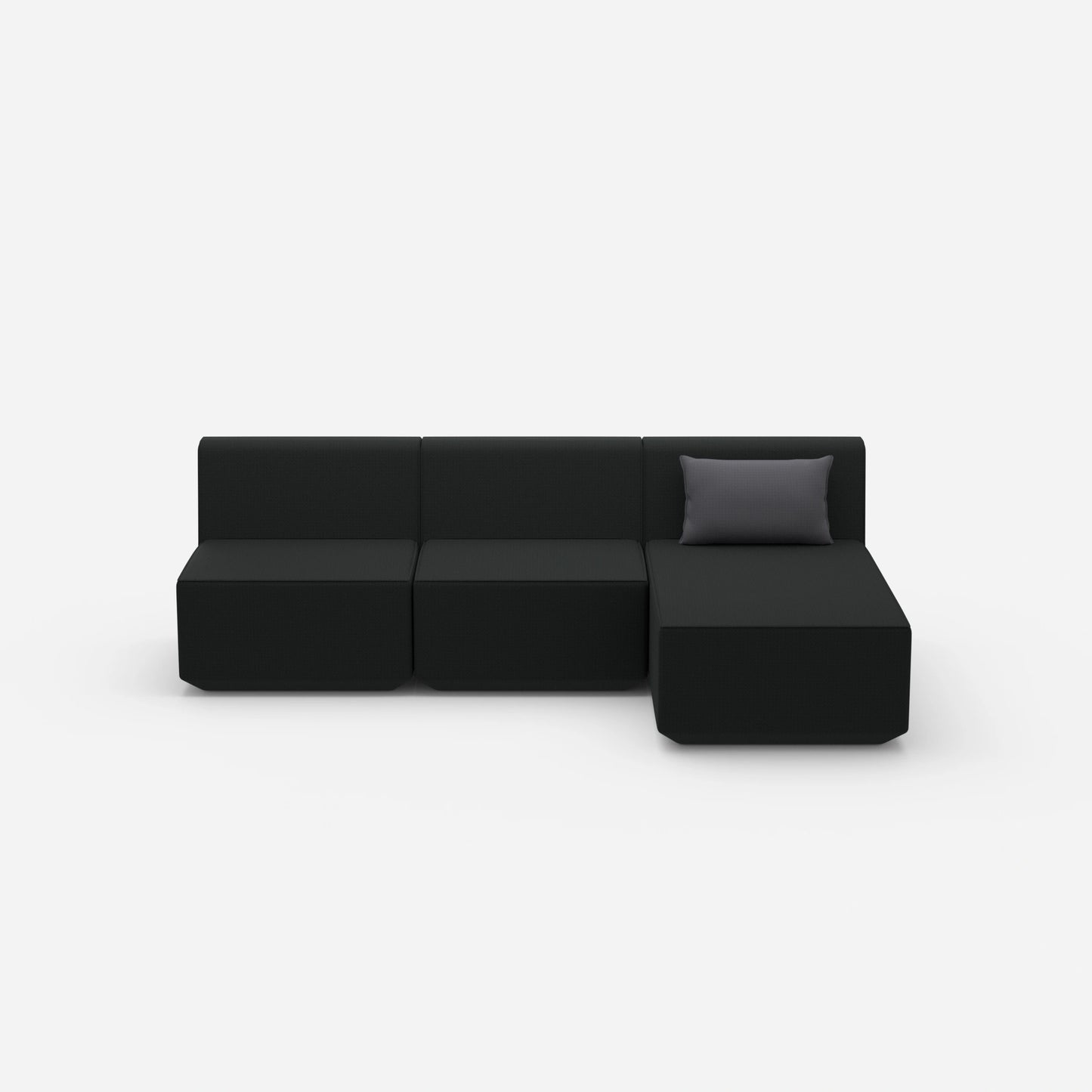 3er Sofa mit Recamiere von vorne