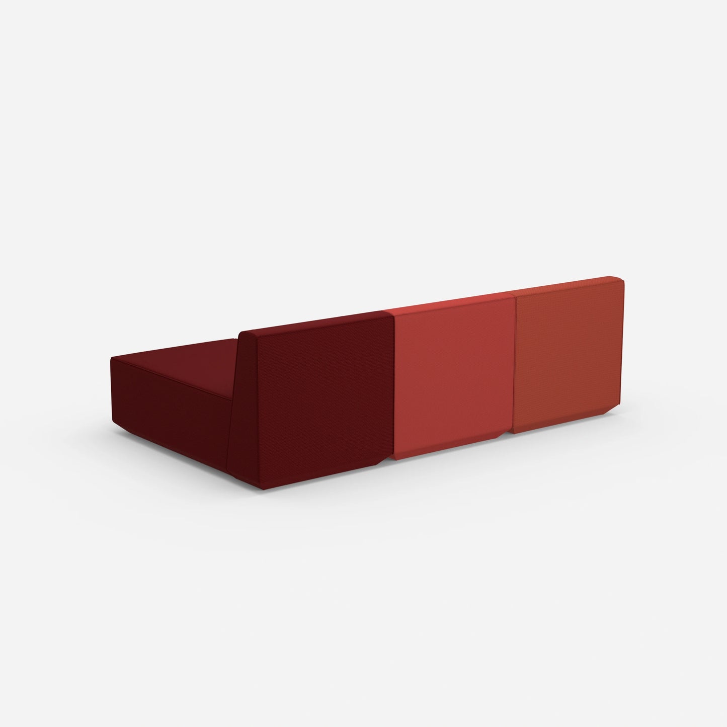 3er Sofa mit Recamiere von hinten