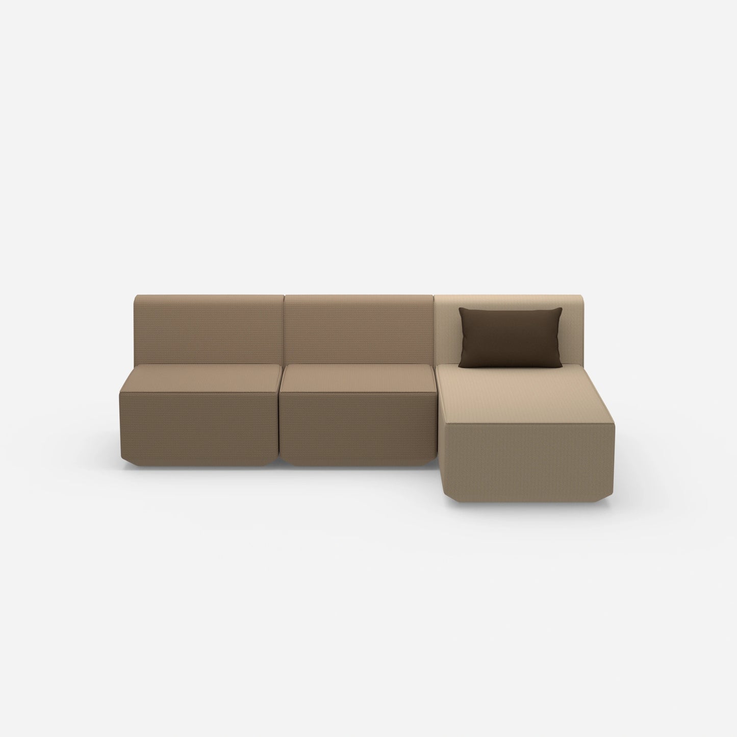 3er Sofa mit Recamiere von vorne