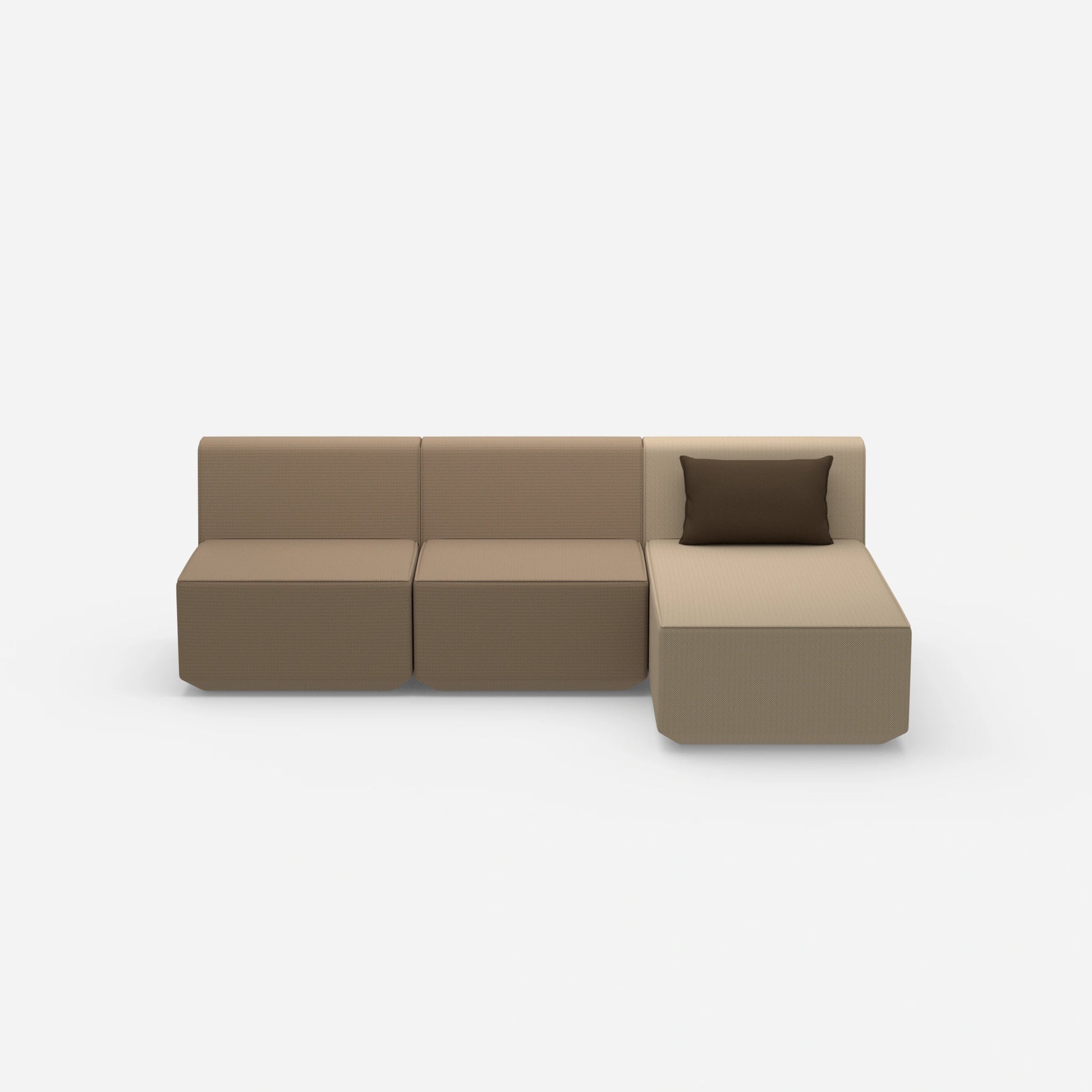 3er Sofa mit Recamiere von vorne