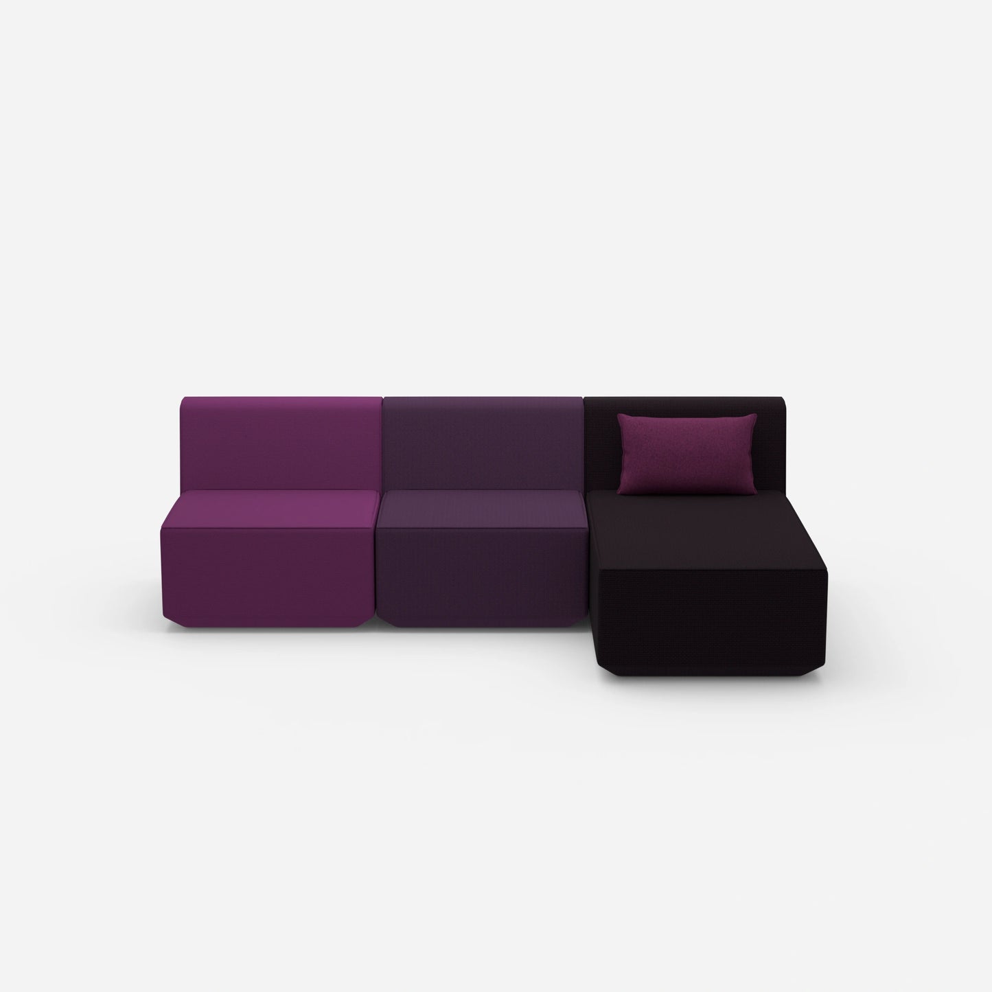 3er Sofa mit Recamiere von vorne