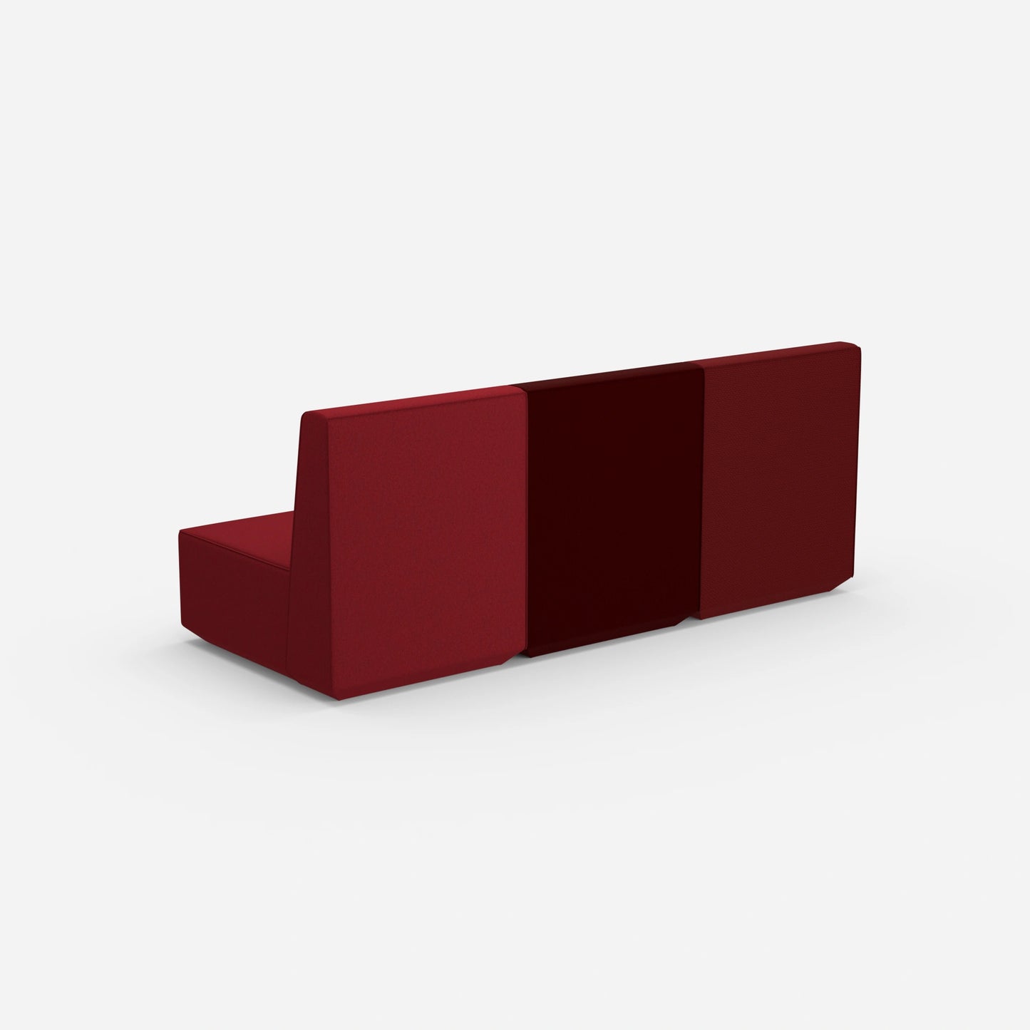 3er Sofa rot von hinten