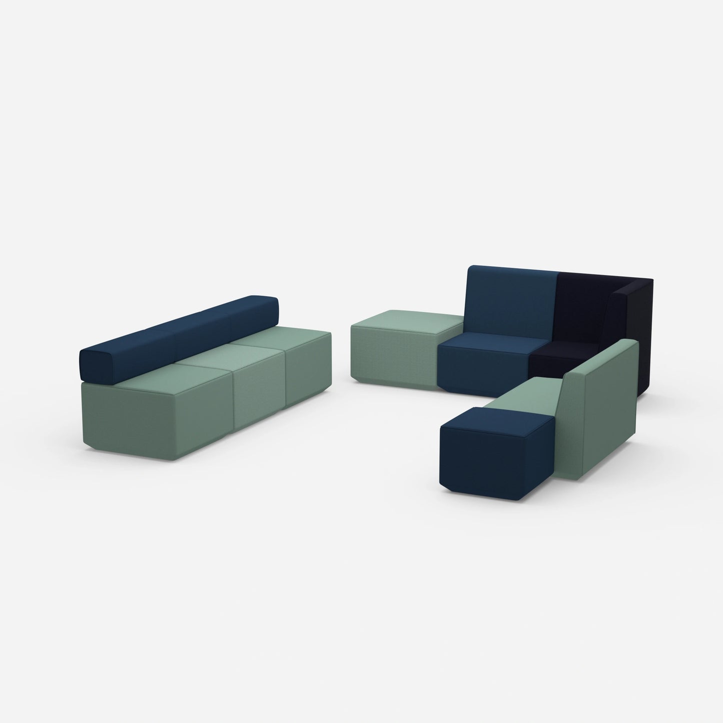 Bank für Wohnzimmer von der Seite