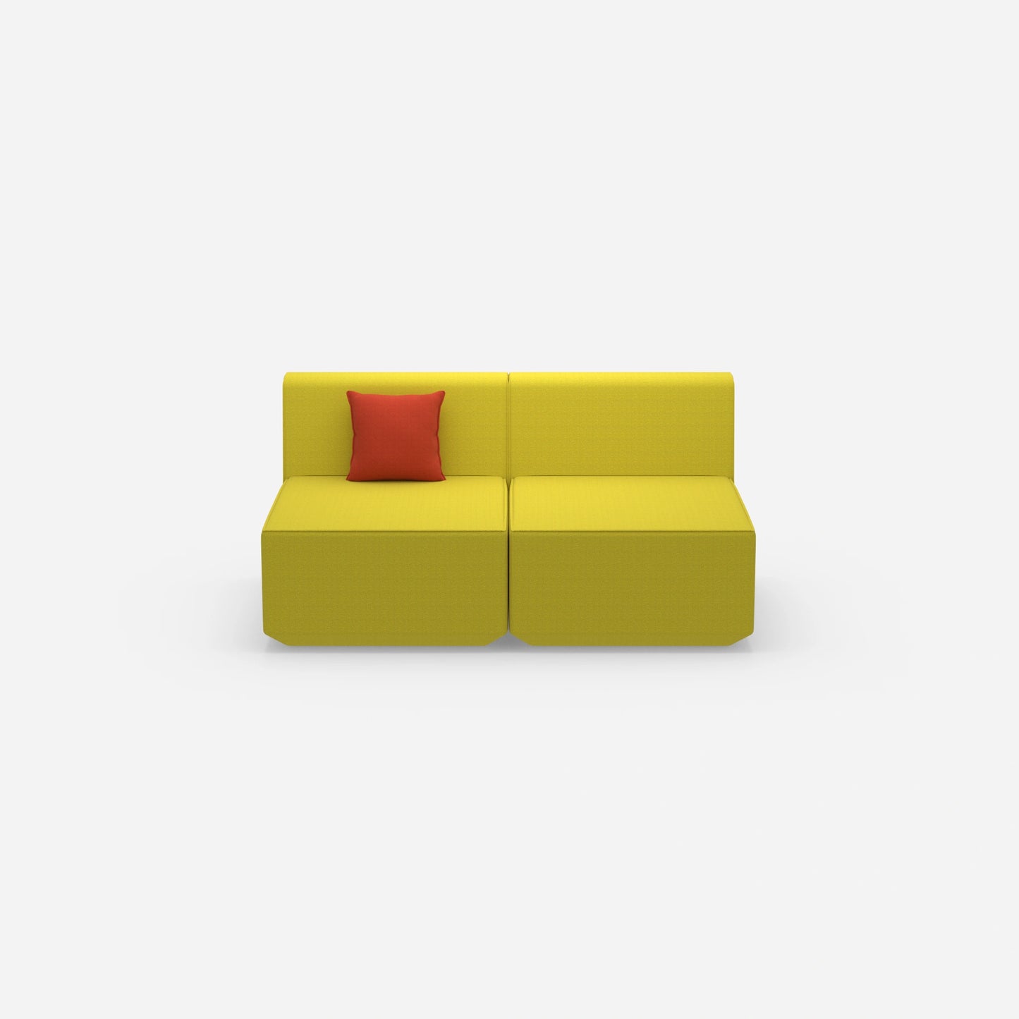 Buntes 2er Sofa von vorne