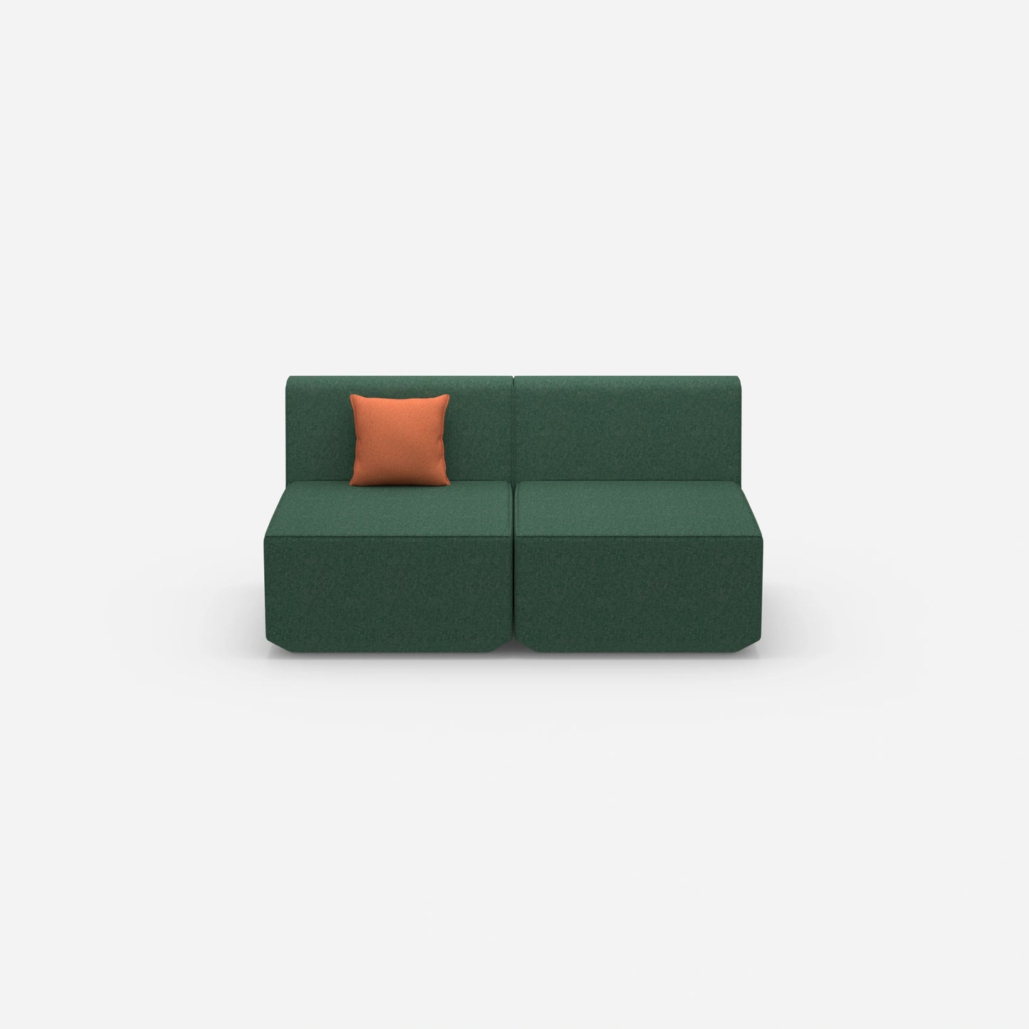 Buntes 2er Sofa von vorne