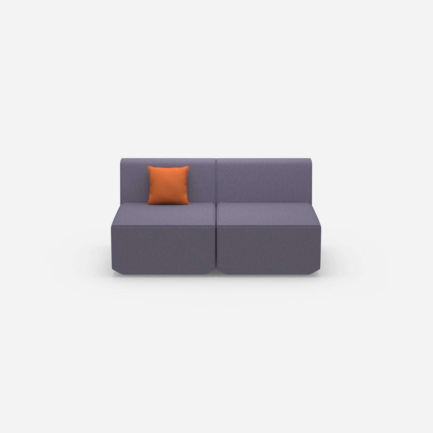 Buntes 2er Sofa von vorne