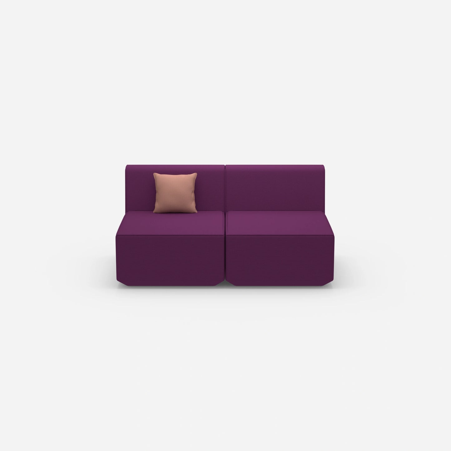 Buntes 2er Sofa von vorne