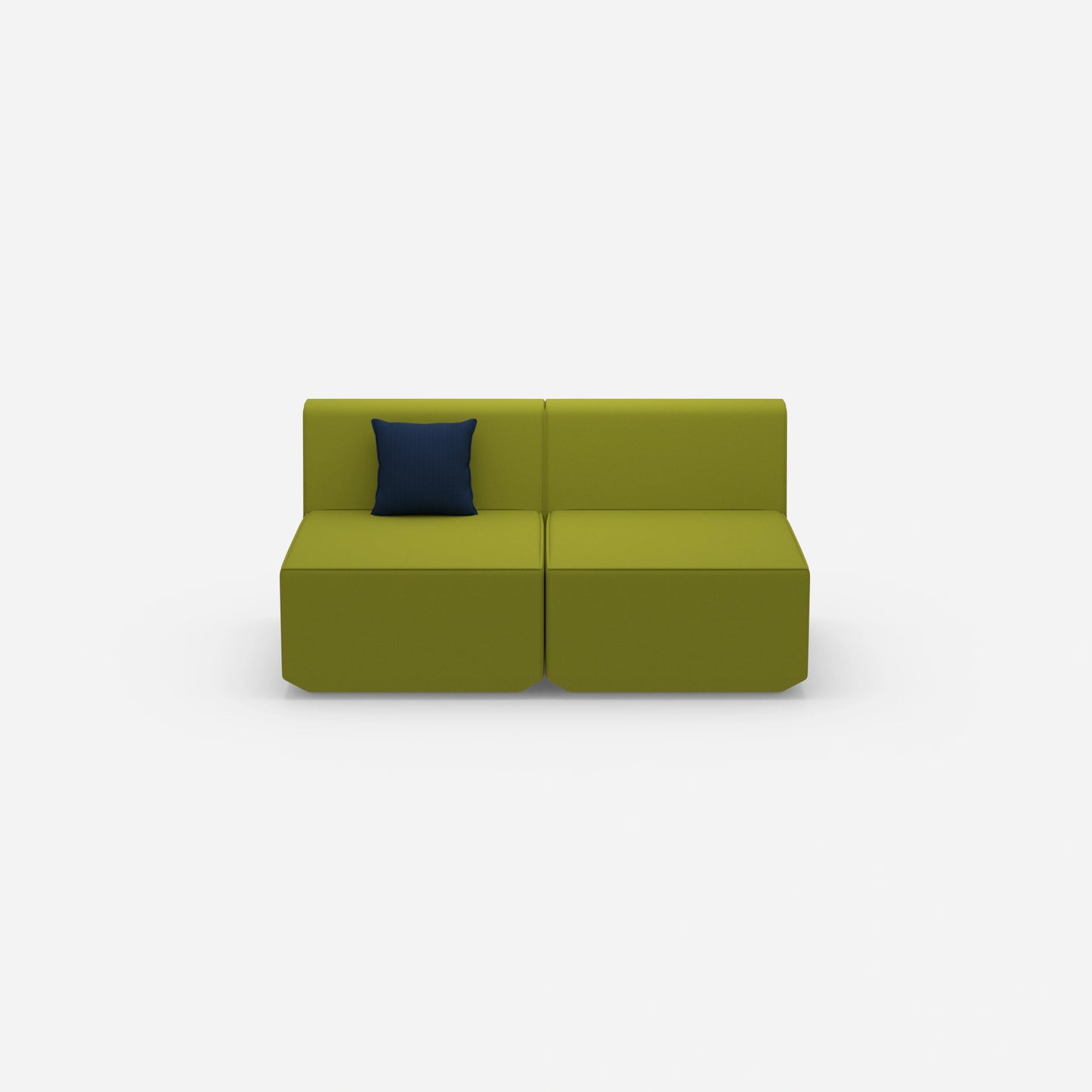 Buntes 2er Sofa von vorne