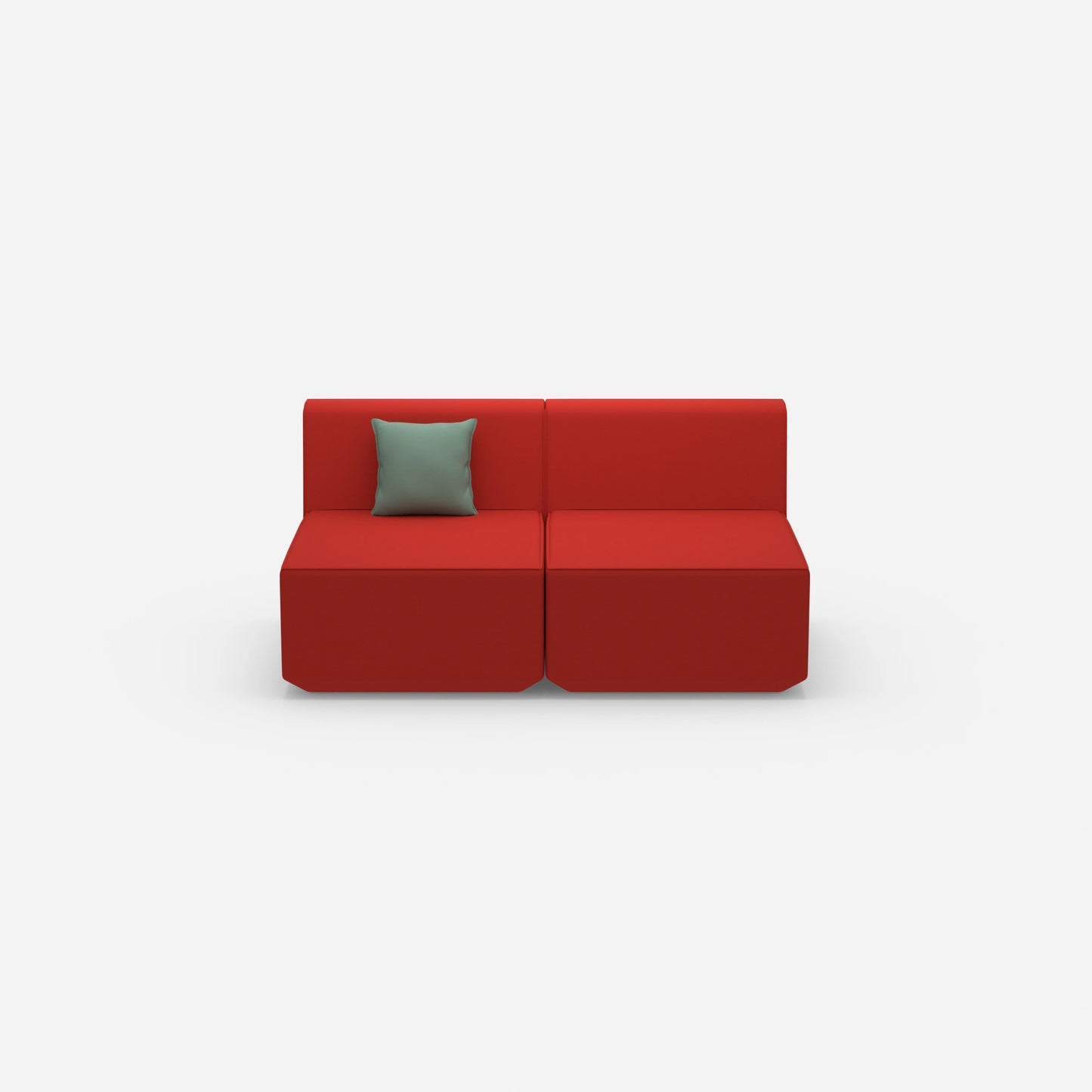 Buntes 2er Sofa von vorne