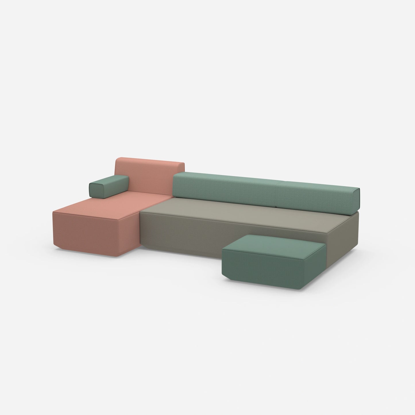 Couch 3 Sitzer mit Schlaffunktion von der Seite