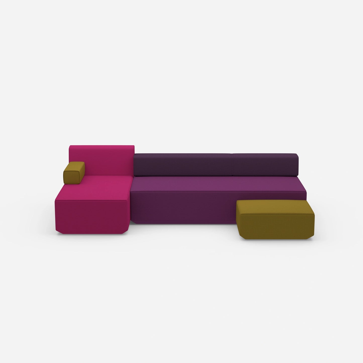 Couch 3 Sitzer mit Schlaffunktion von vorne