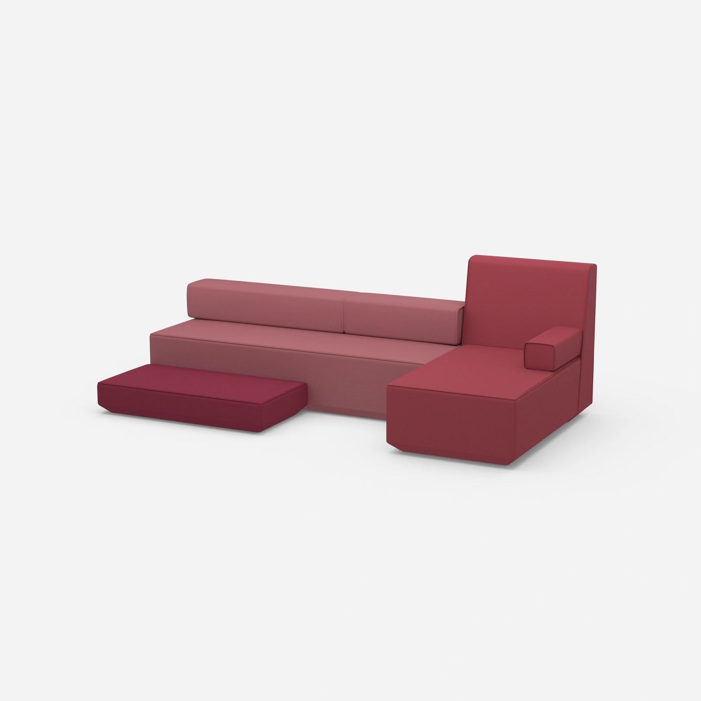 Couch mit Bett von der Seite