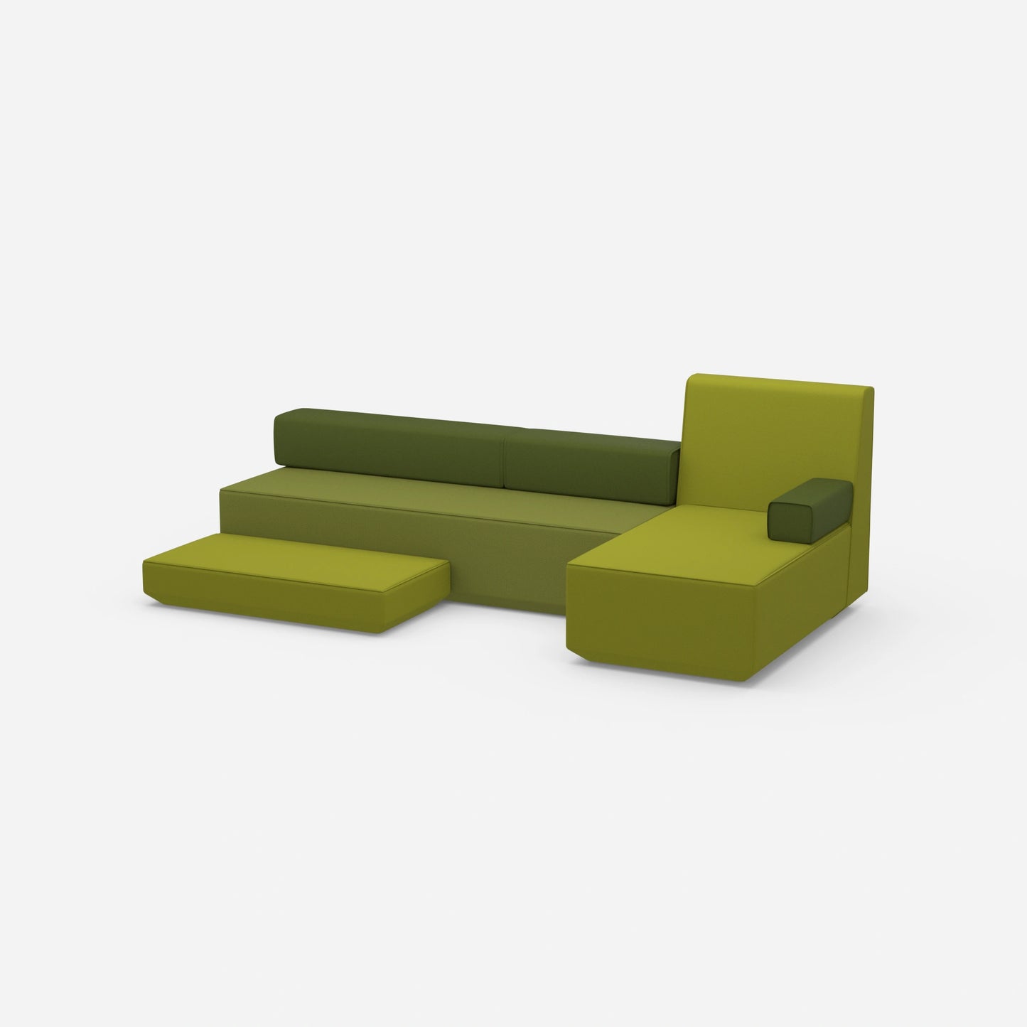 Couch mit Bett von der Seite