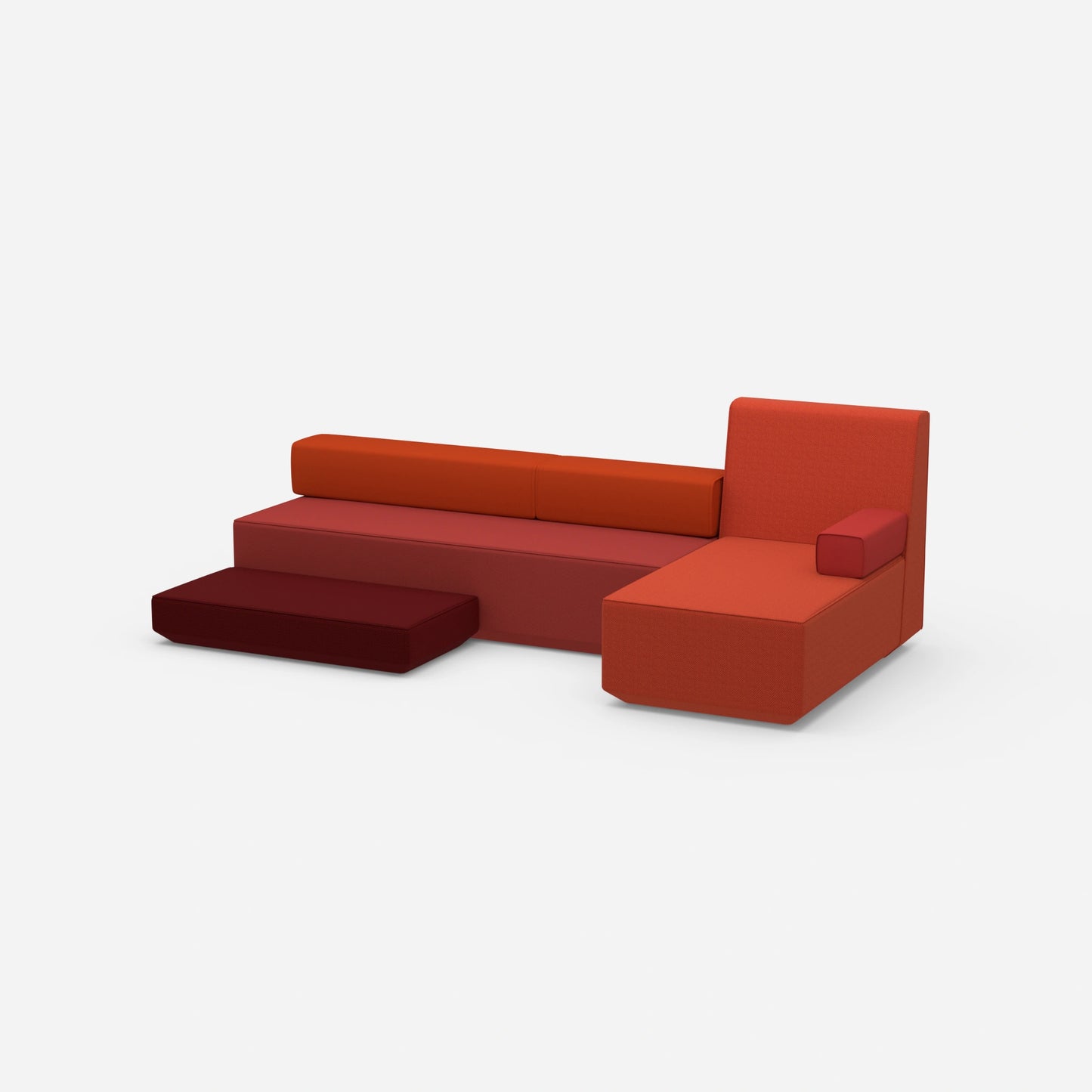 Couch mit Bett von der Seite