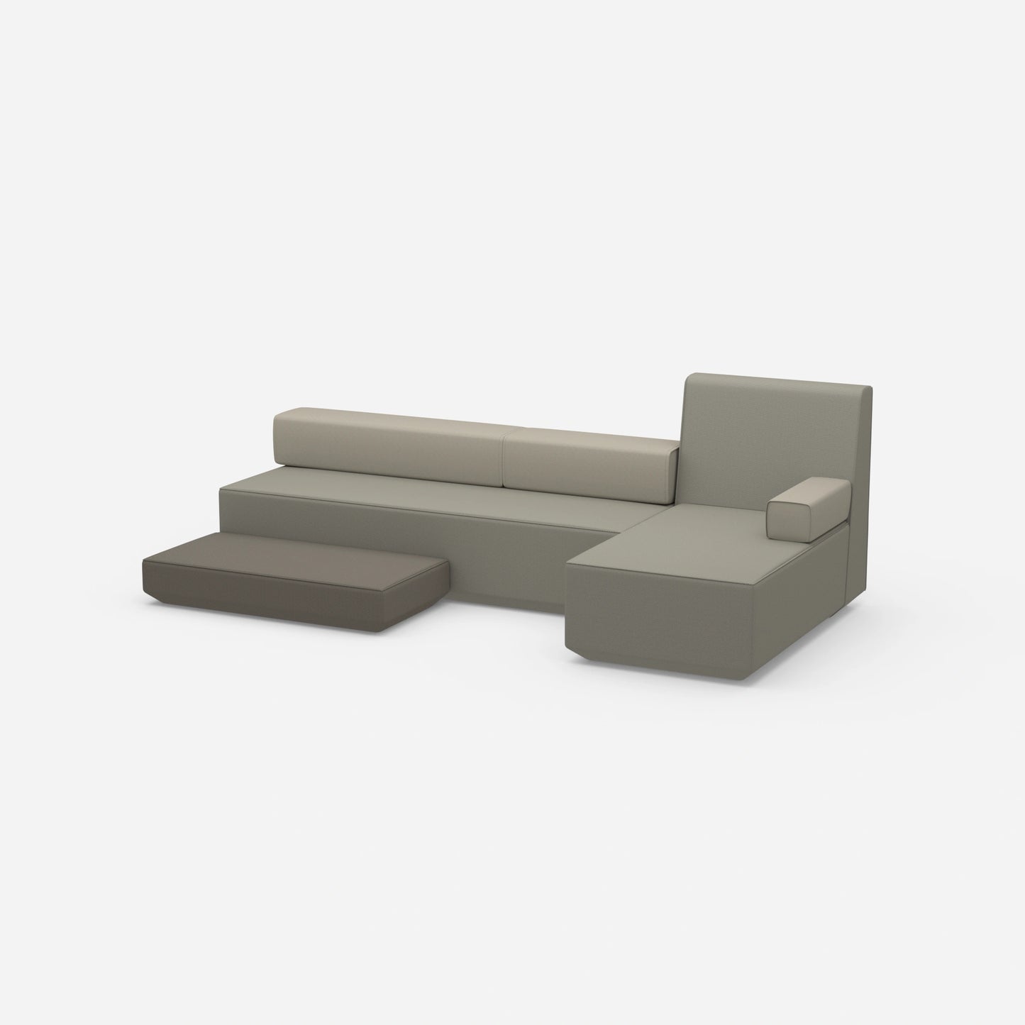 Couch mit Bett von der Seite