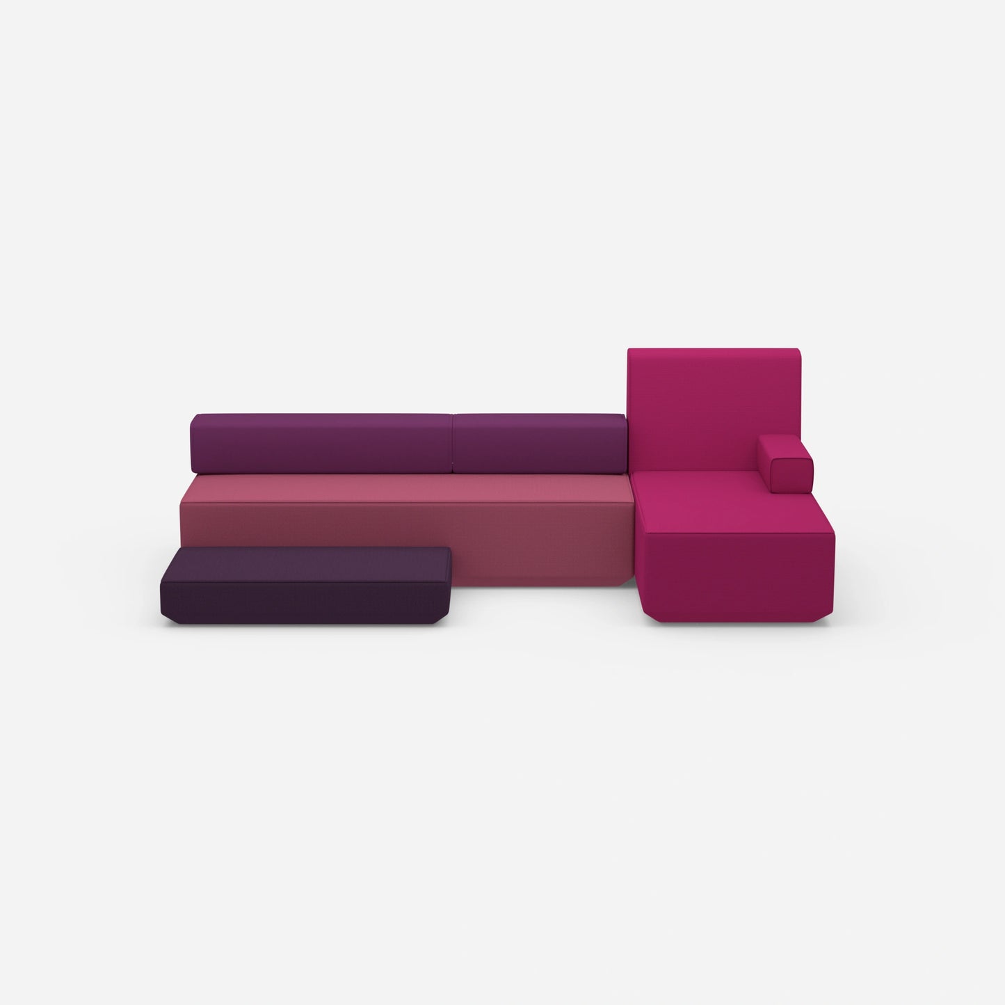 Couch mit Bett von vorne