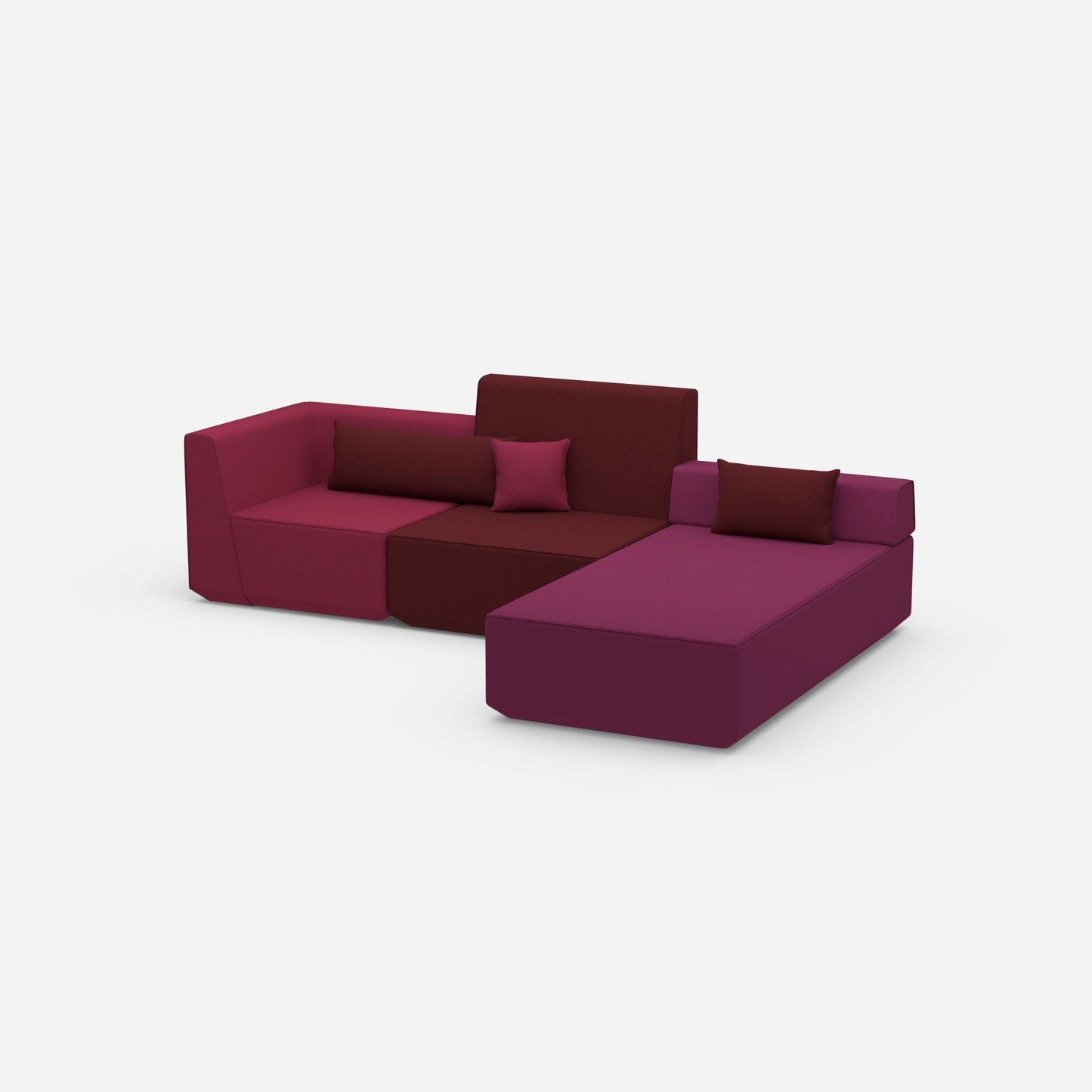 Couch mit Matratze von der Seite