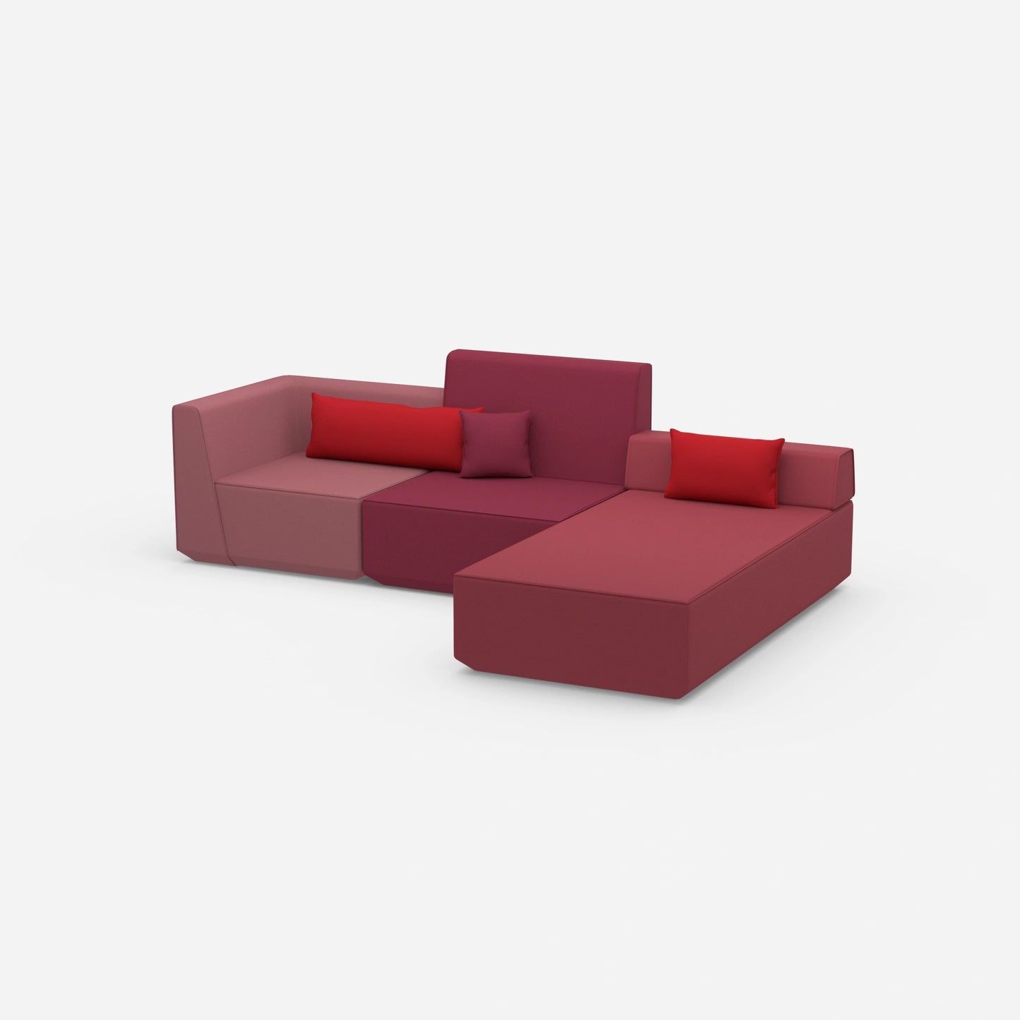 Couch mit Matratze von der Seite