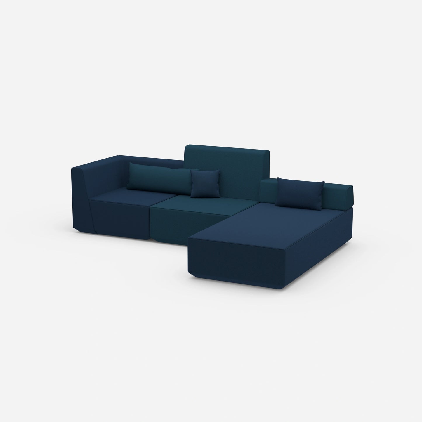 Couch mit Matratze von der Seite