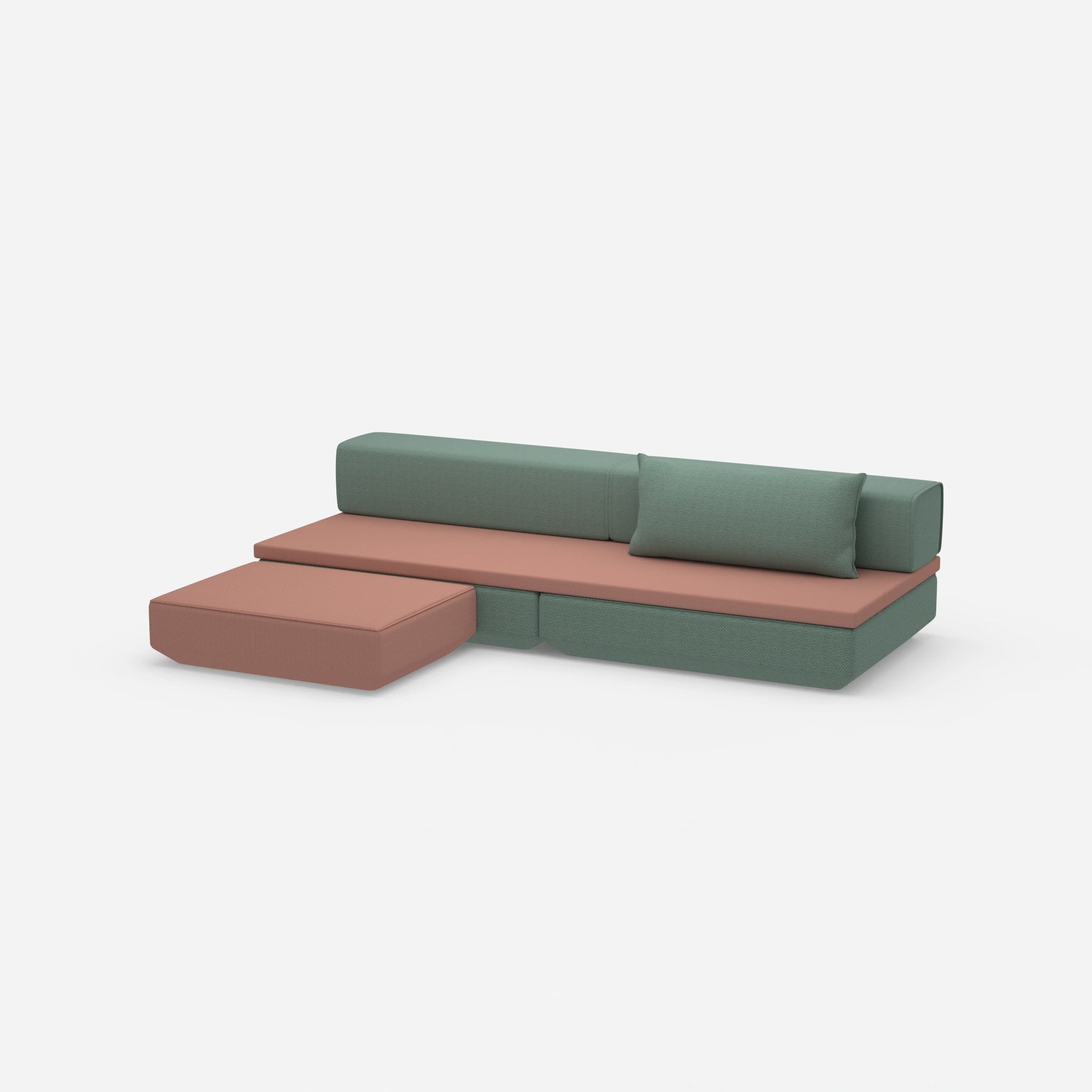 Couch mit Schlaffunktion klein von der Seite