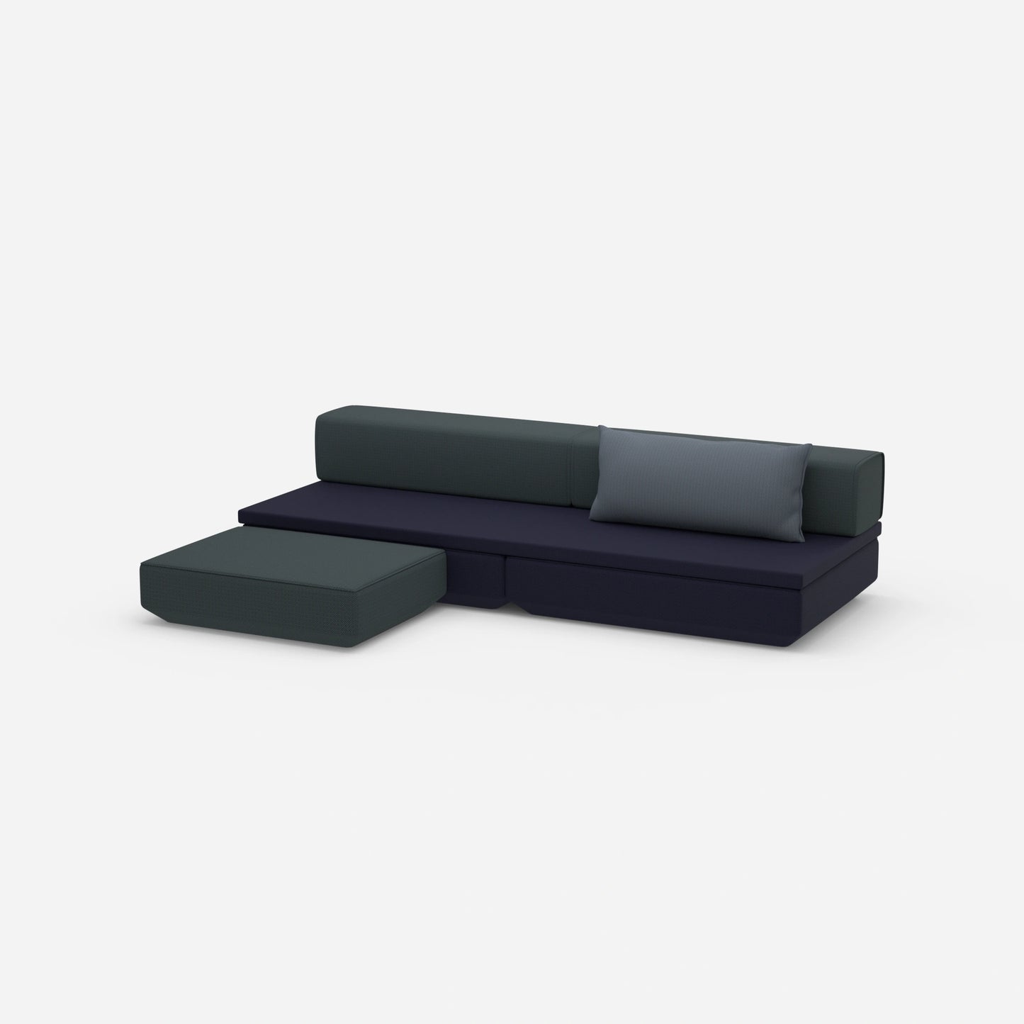 Couch mit Schlaffunktion klein von der Seite