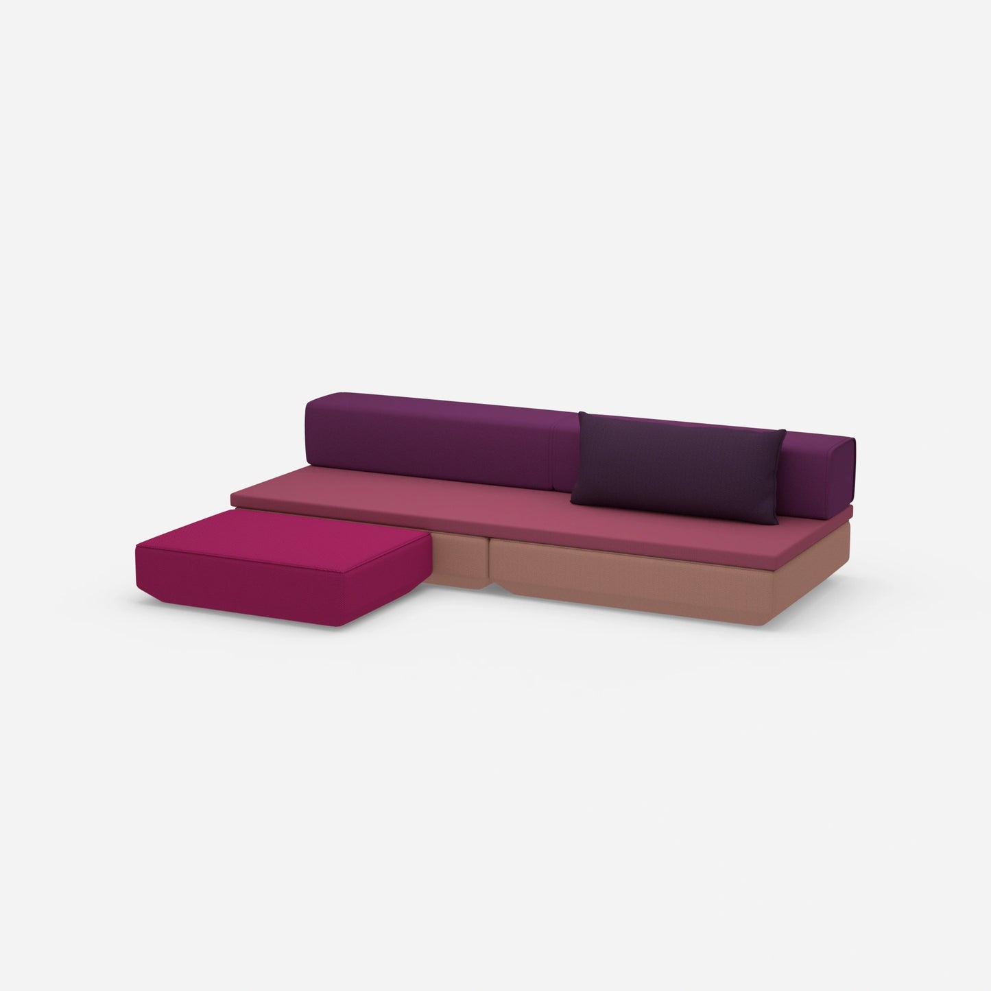 Couch mit Schlaffunktion klein von der Seite