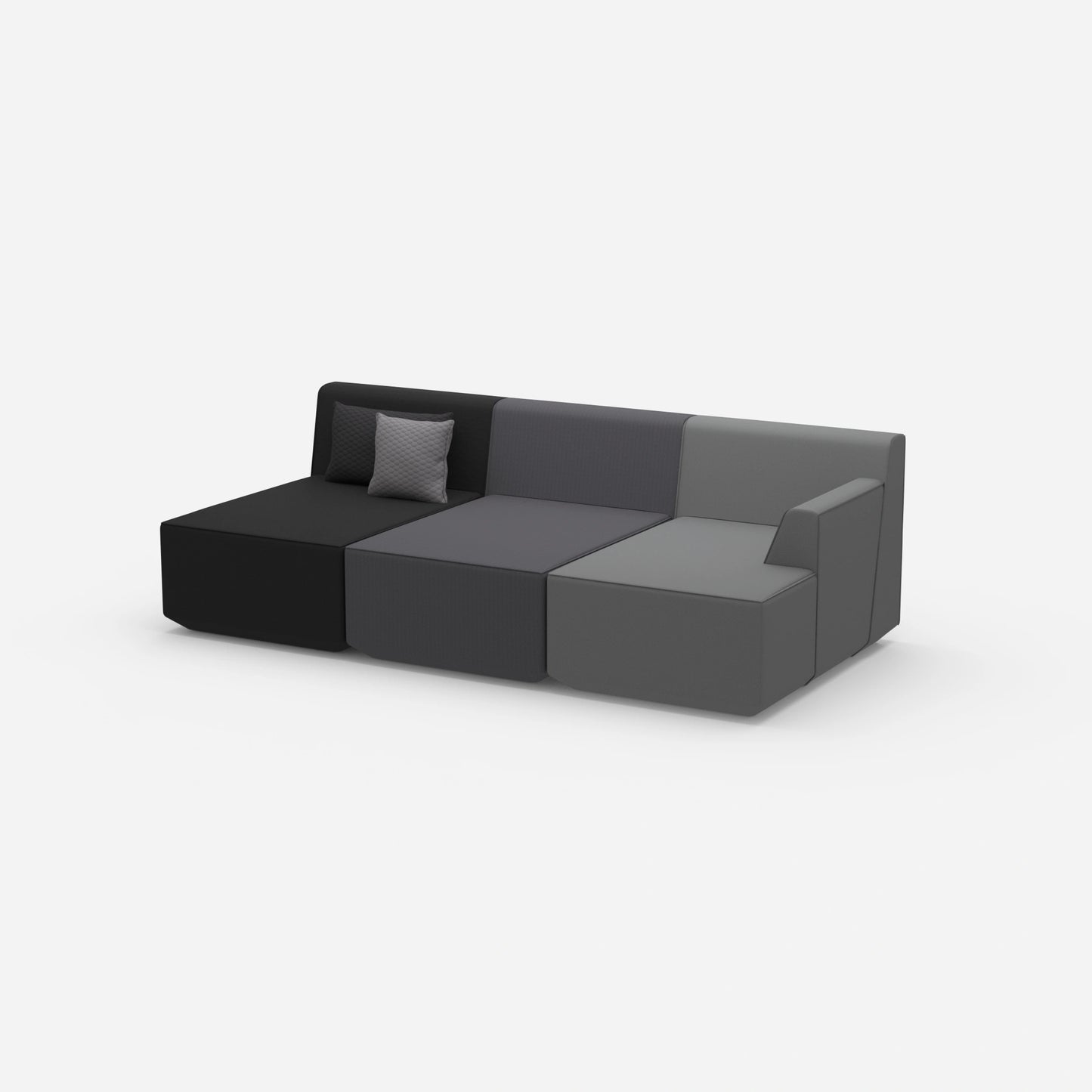 Dreisitzer Heimkino Sofa von der Seite