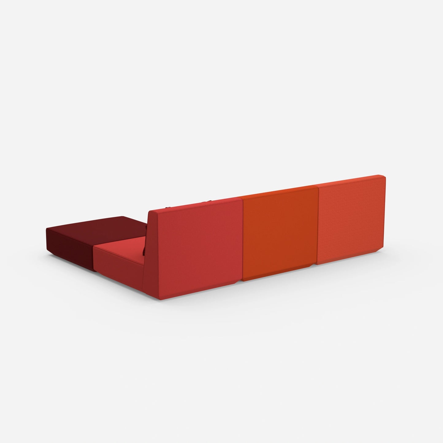 Eckcouch mit hoher Lehne von hinten