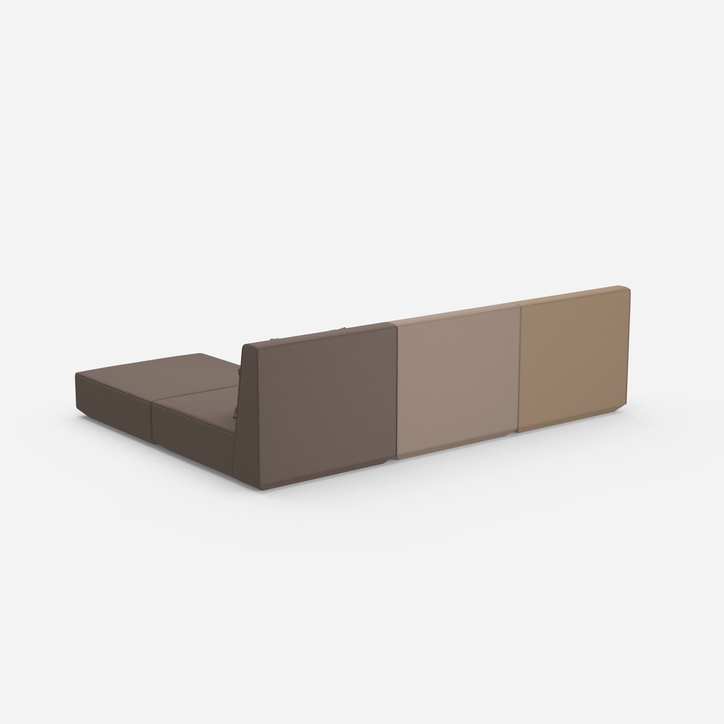 Eckcouch mit hoher Lehne von hinten