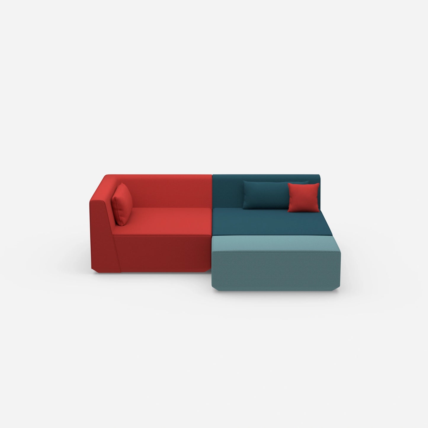 Eckcouch tiefe Sitzfläche von vorne