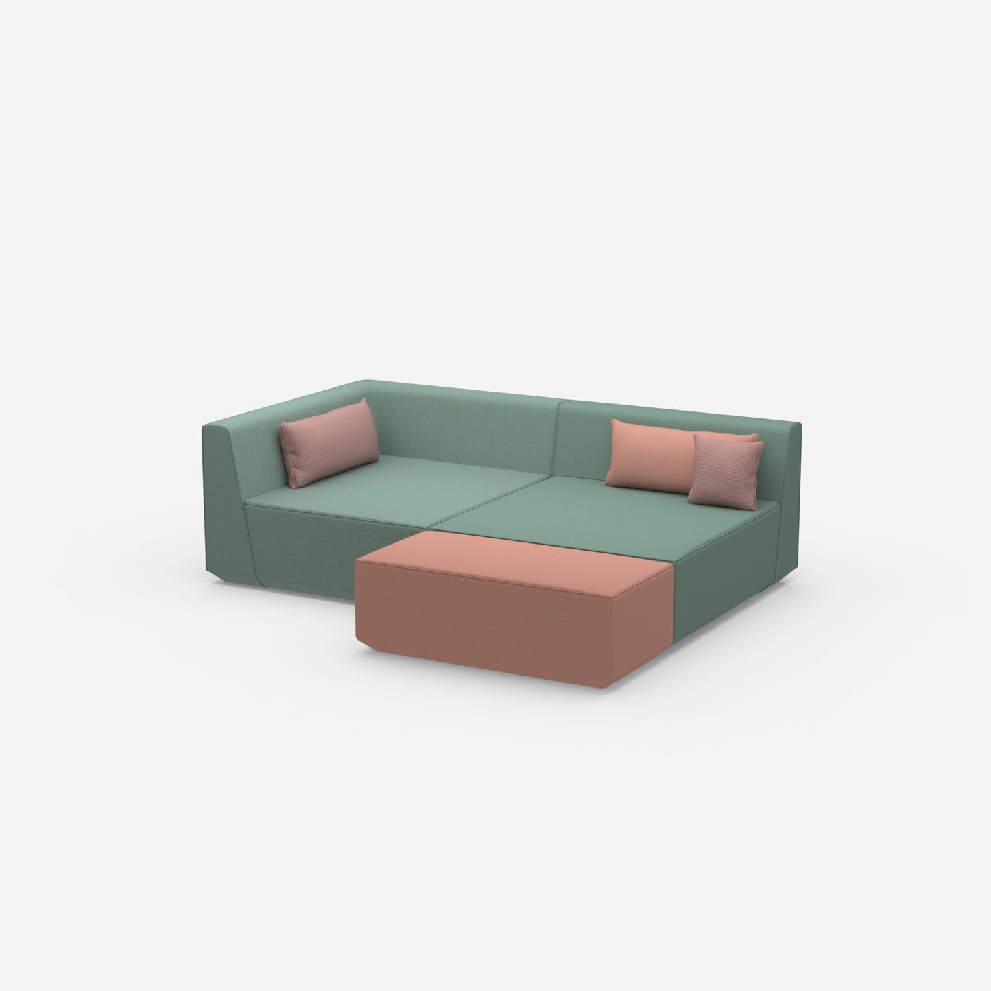 Eckcouch tiefe Sitzfläche von der Seite