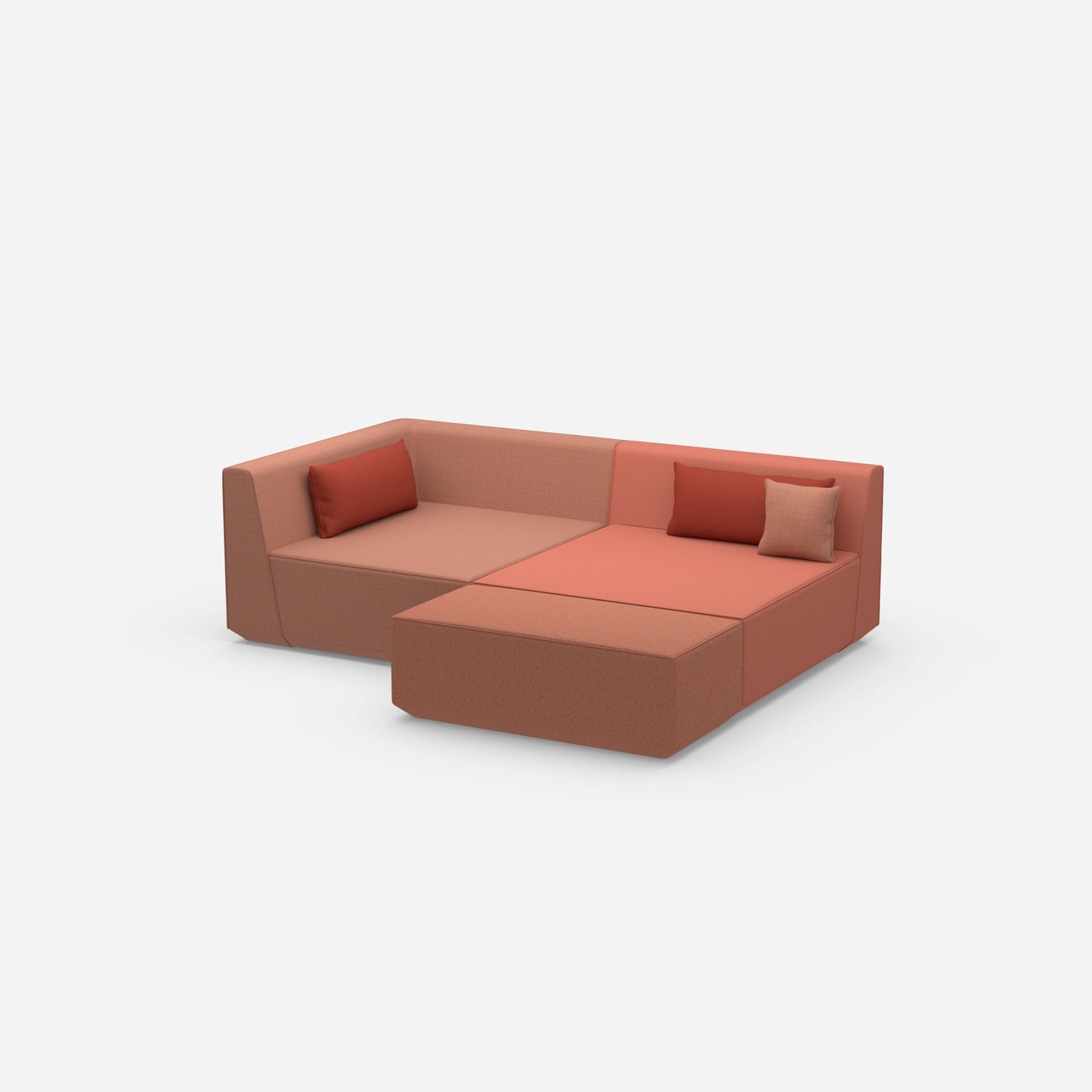 Eckcouch tiefe Sitzfläche von der Seite