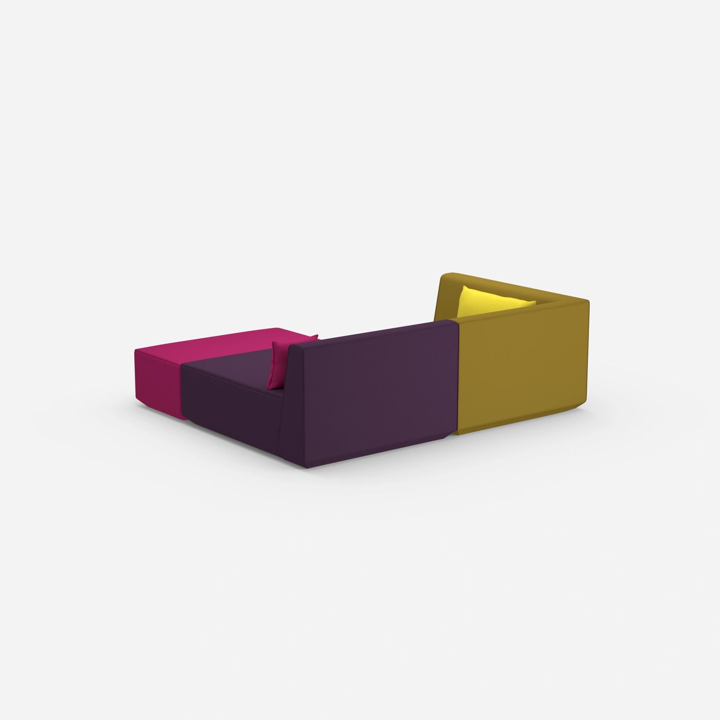 Eckcouch tiefe Sitzfläche von hinten