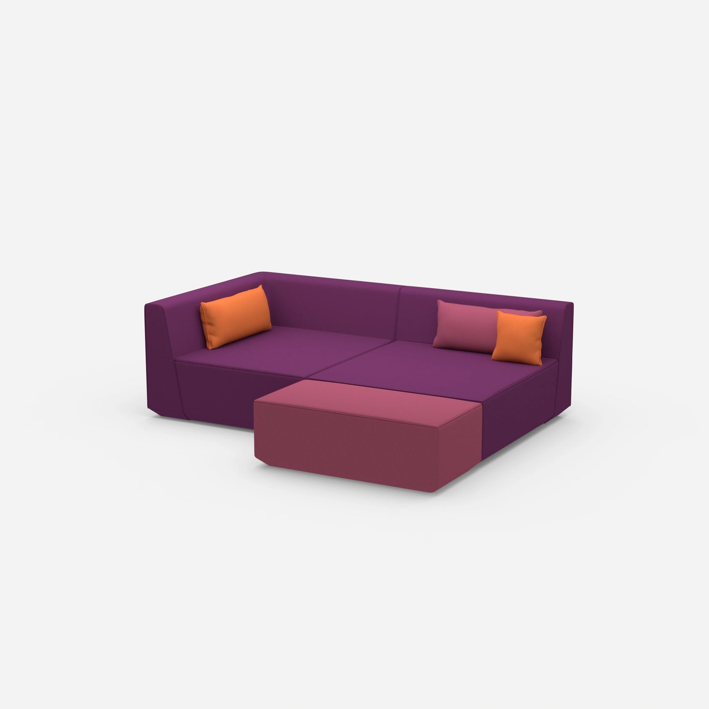 Eckcouch tiefe Sitzfläche von der Seite