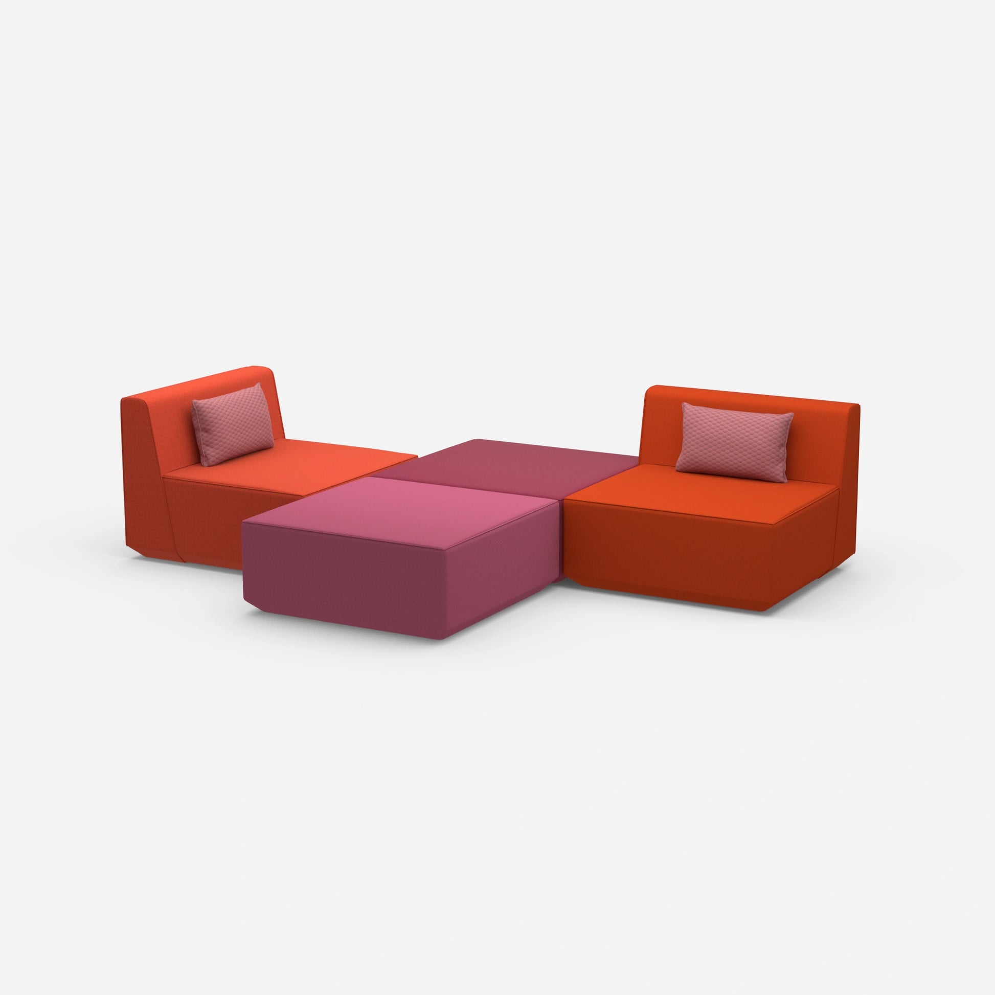 Elegant sofa island from the side