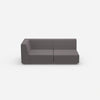 Graues Modulsofa 180 cm breit von vorne