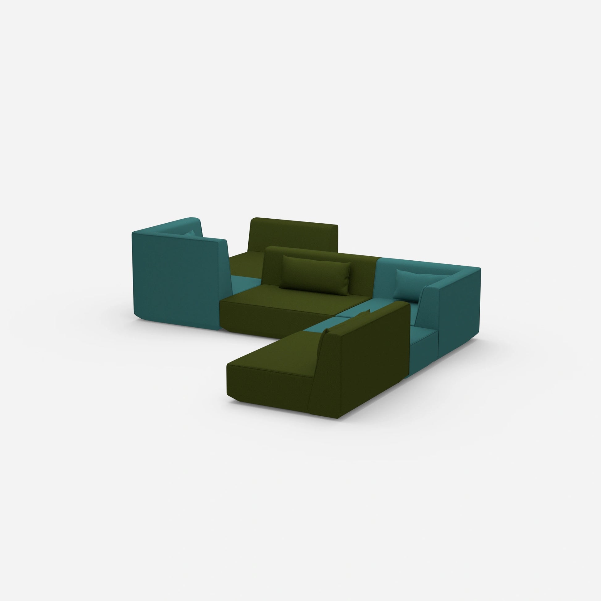 Spacious modular sofa for large rooms from the side
