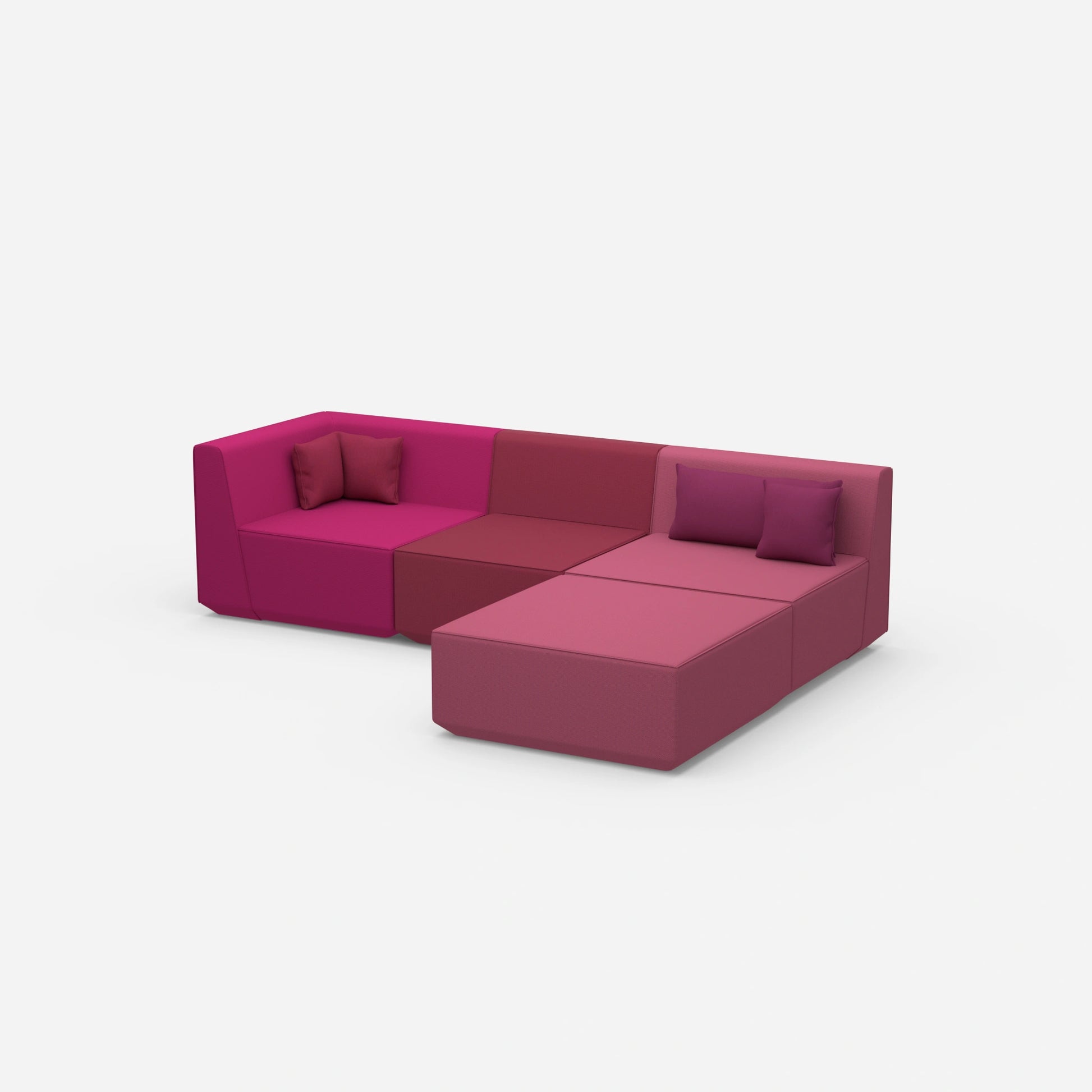 Hochwertiges modulares Ecksofa von der Seite