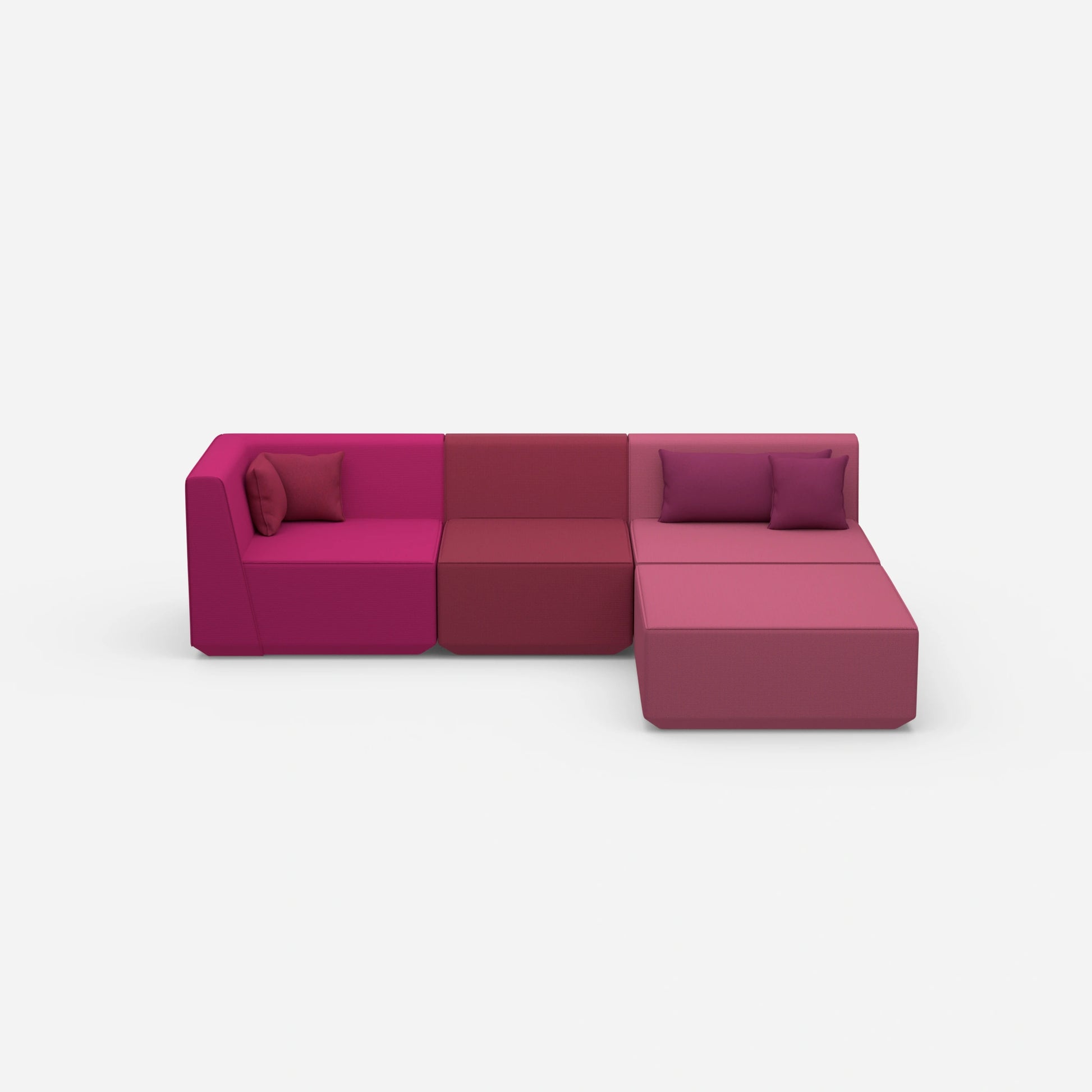 Hochwertiges modulares Ecksofa von vorne