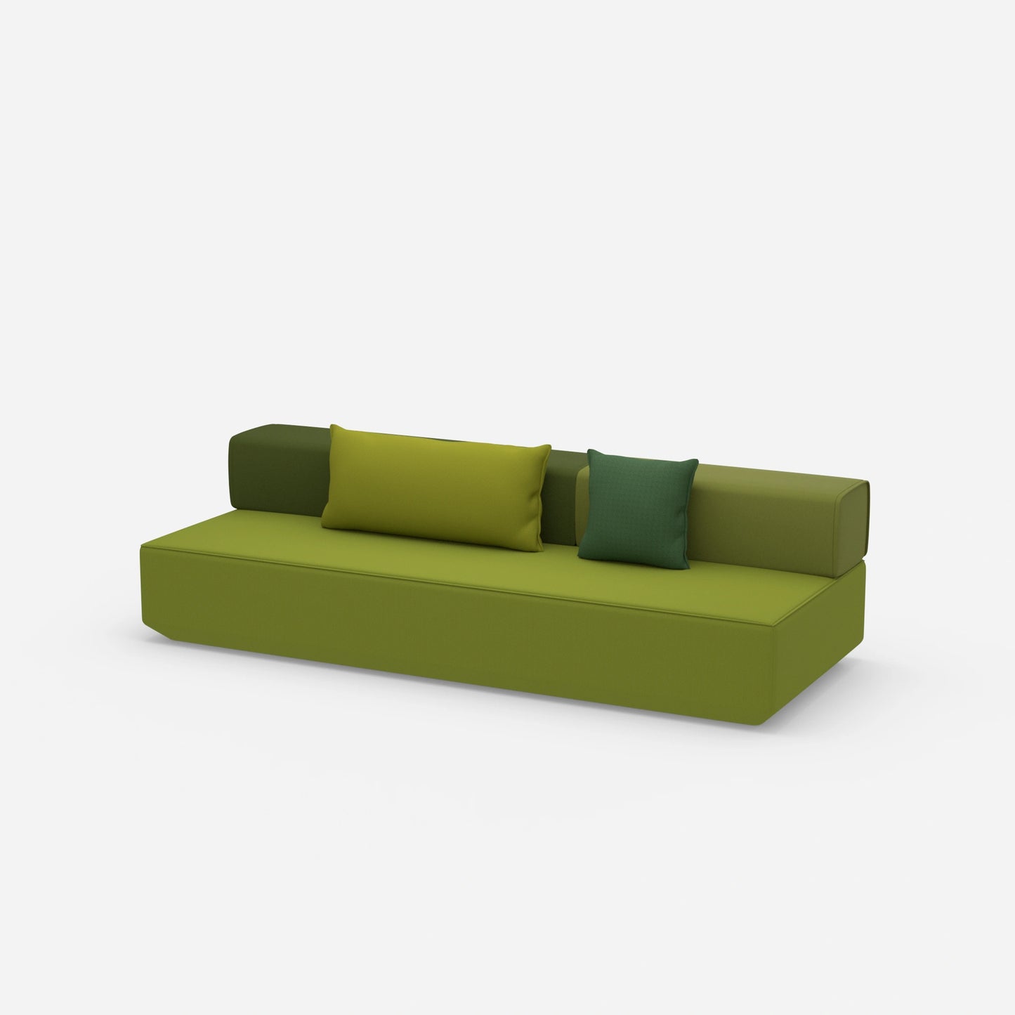 Kleine Schlafcouch von der Seite