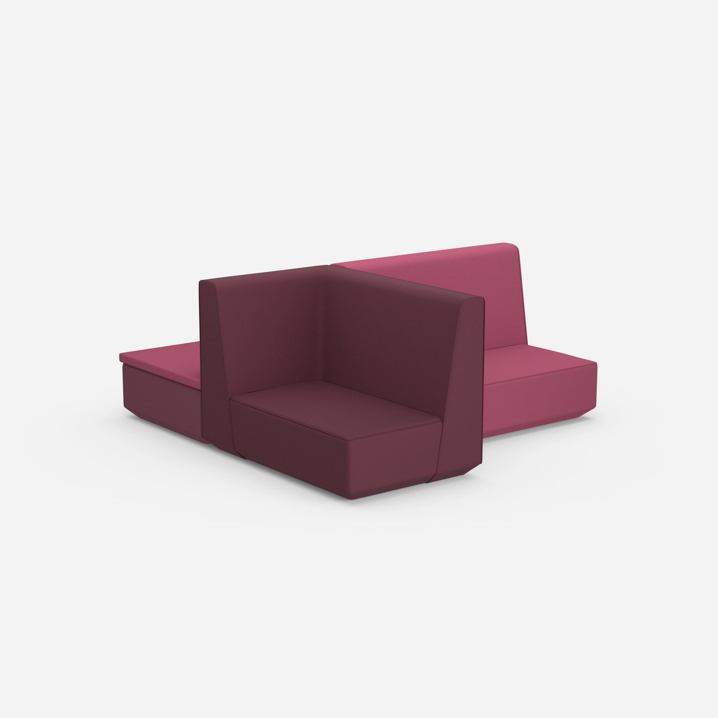 Kompaktes Schlafsofa von hinten